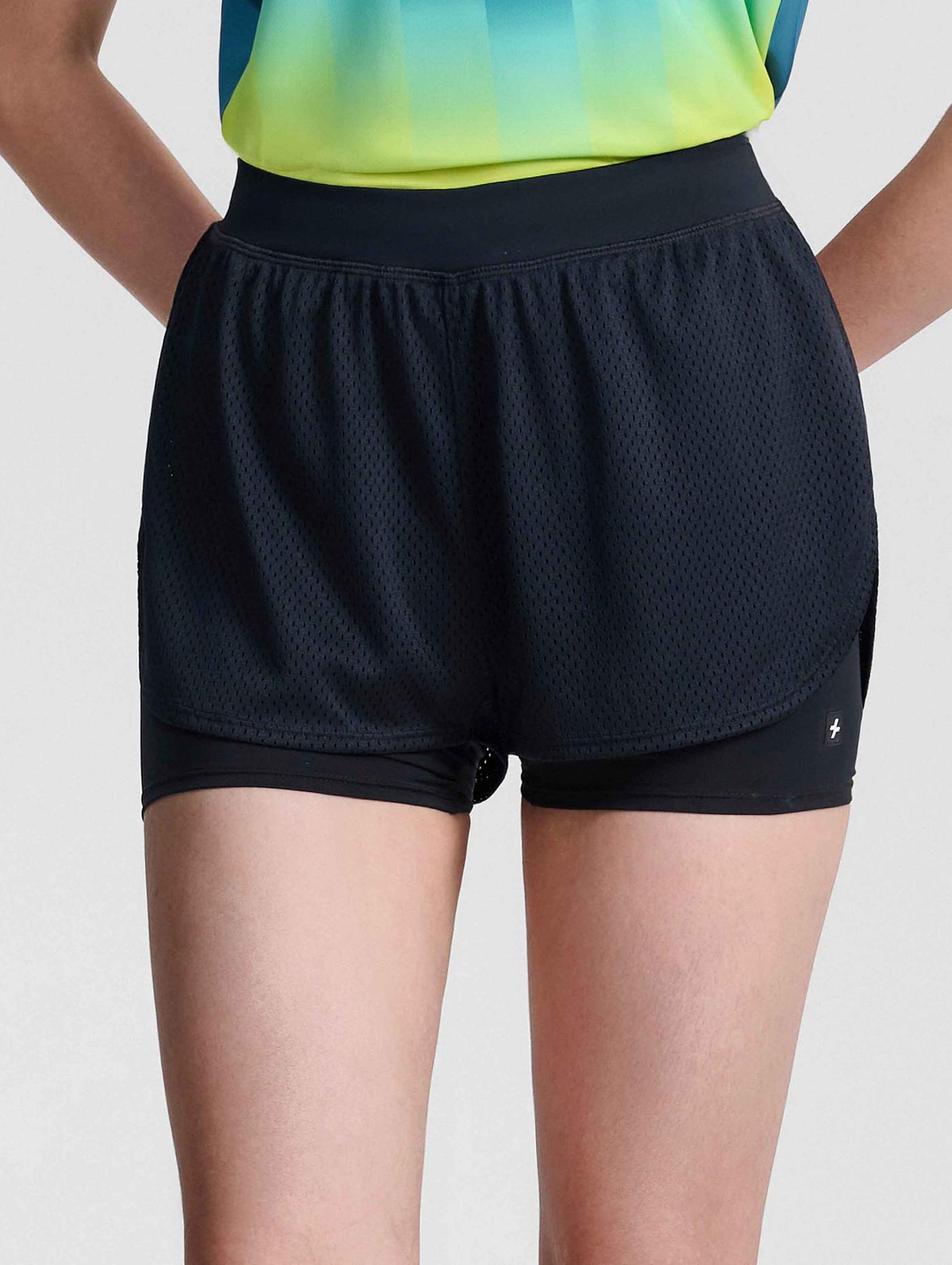 Quần shorts thể thao nữ 2 lớp Mesh Essentials - undefined
