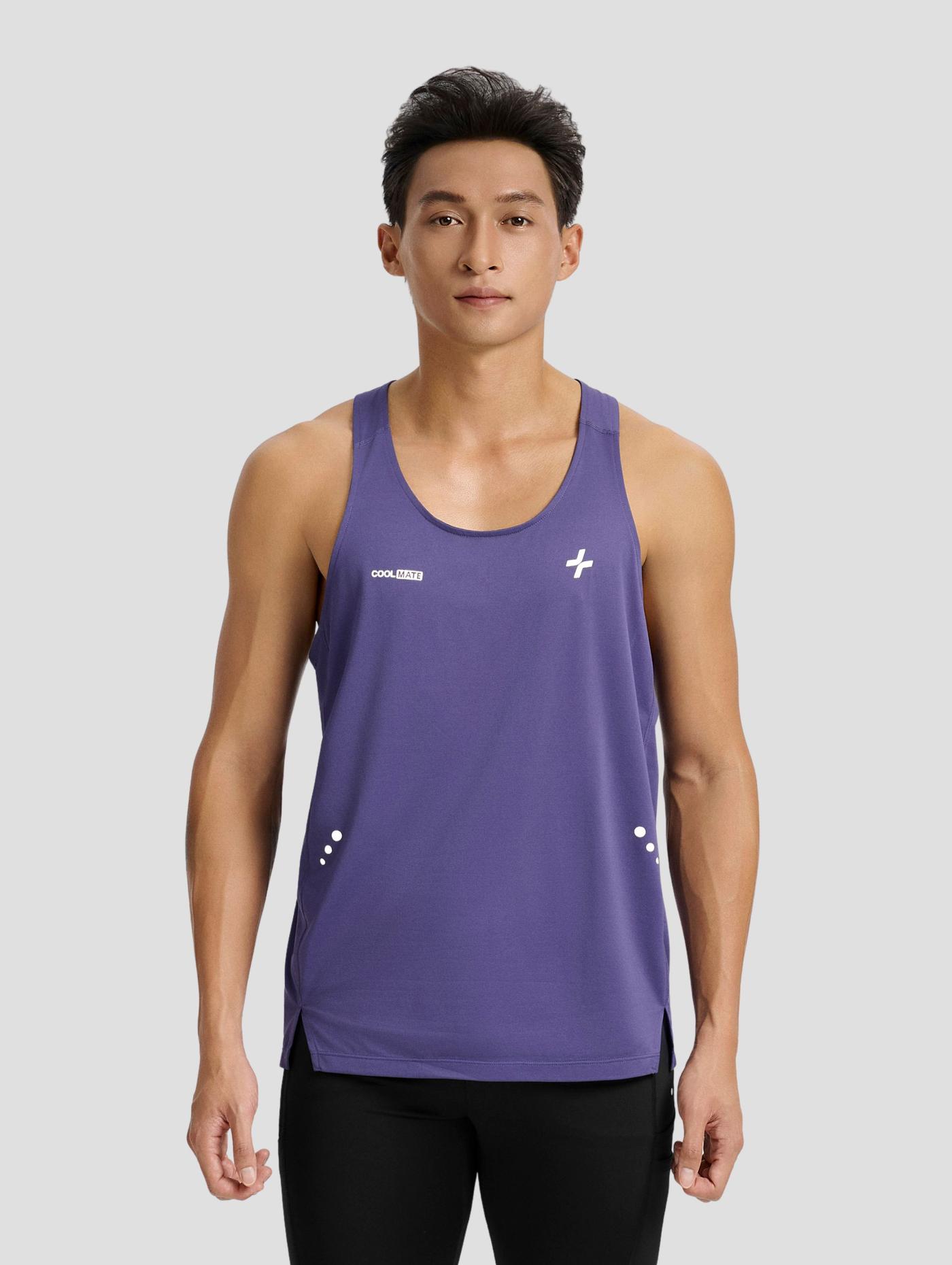 "Run Safe In The Dark" Áo tanktop chạy bộ nam 360Reflect™ - undefined