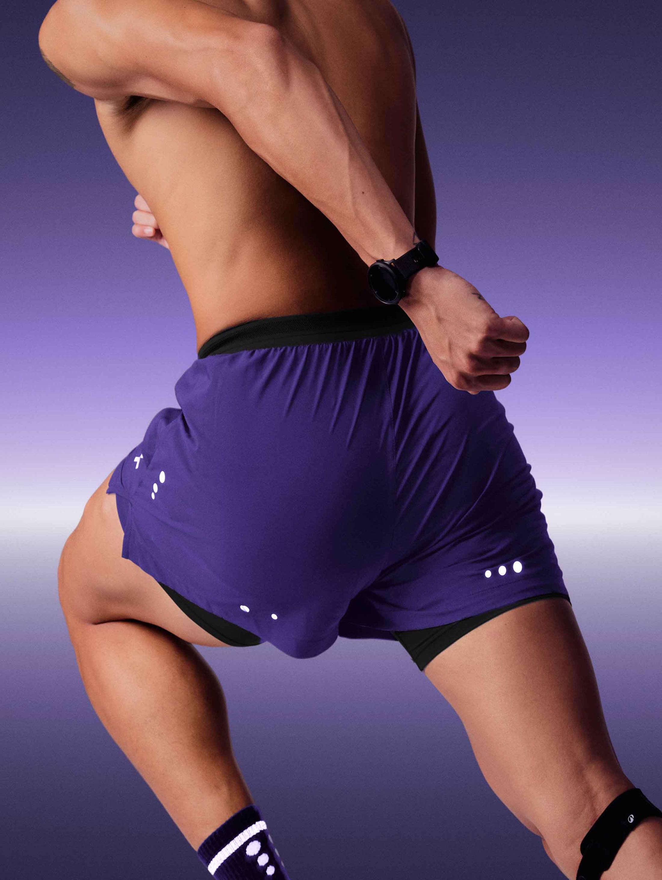 Quần shorts chạy bộ nam 2 lớp long liner 360Reflect™ "Run Safe In The Dark" - undefined