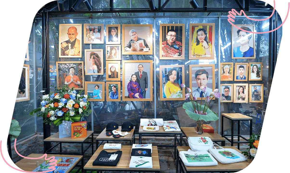 Không gian Ngôi Nhà Hy Vọng của VỤN ART