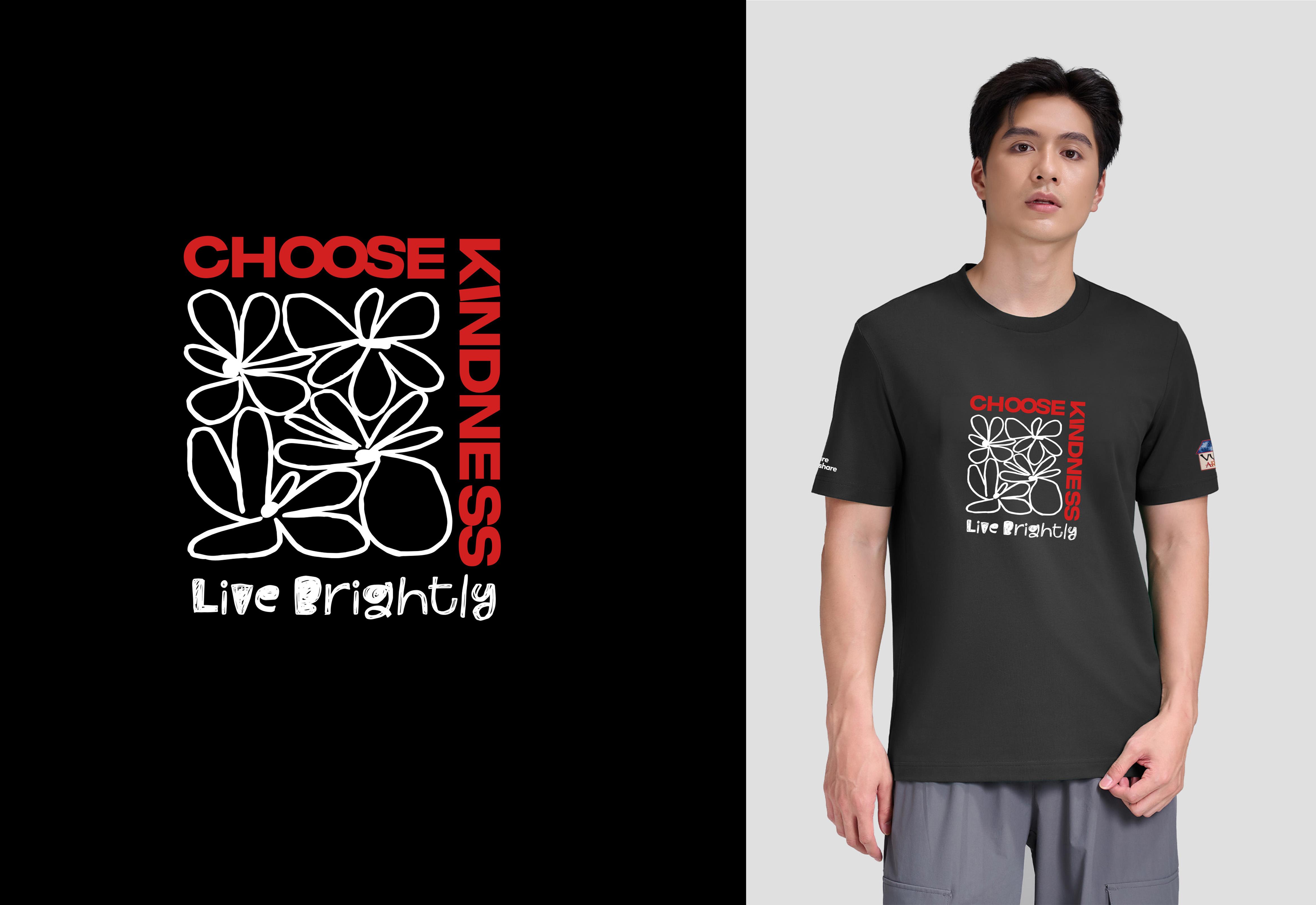 Áo thun Cotton Care & Share VỤN Art Choose Kindness Live Brightly [ 100% doanh thu ủng hộ Vụn Art ]