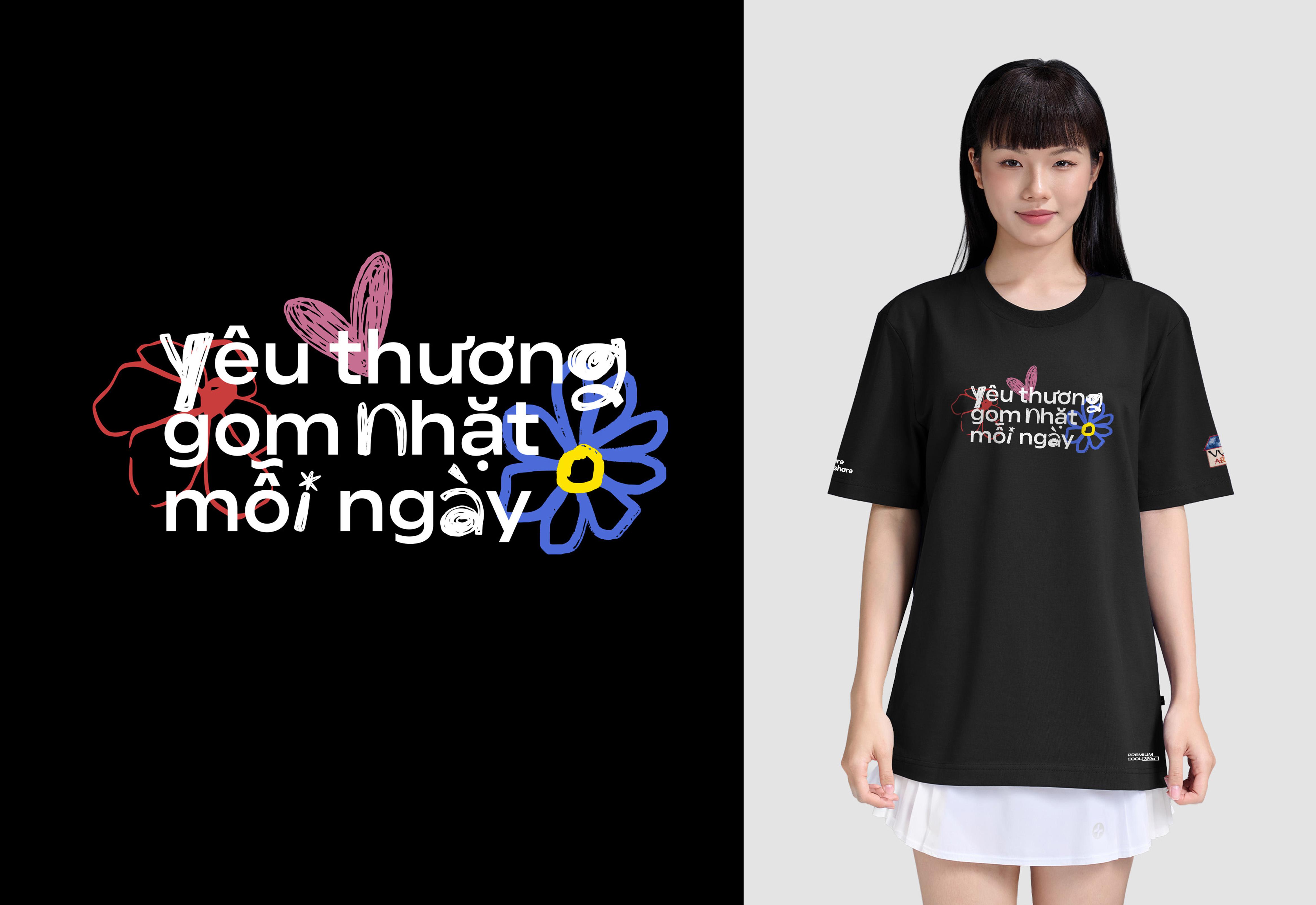 Áo thun Cotton Care & Share VỤN Art Yêu Thương Gom Nhặt Mỗi Ngày [ 100% doanh thu ủng hộ Vụn Art ]