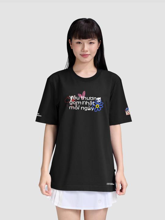 Áo thun Cotton Care & Share VỤN Art Yêu Thương Gom Nhặt Mỗi Ngày [ 100% doanh thu ủng hộ Vụn Art ] - undefined