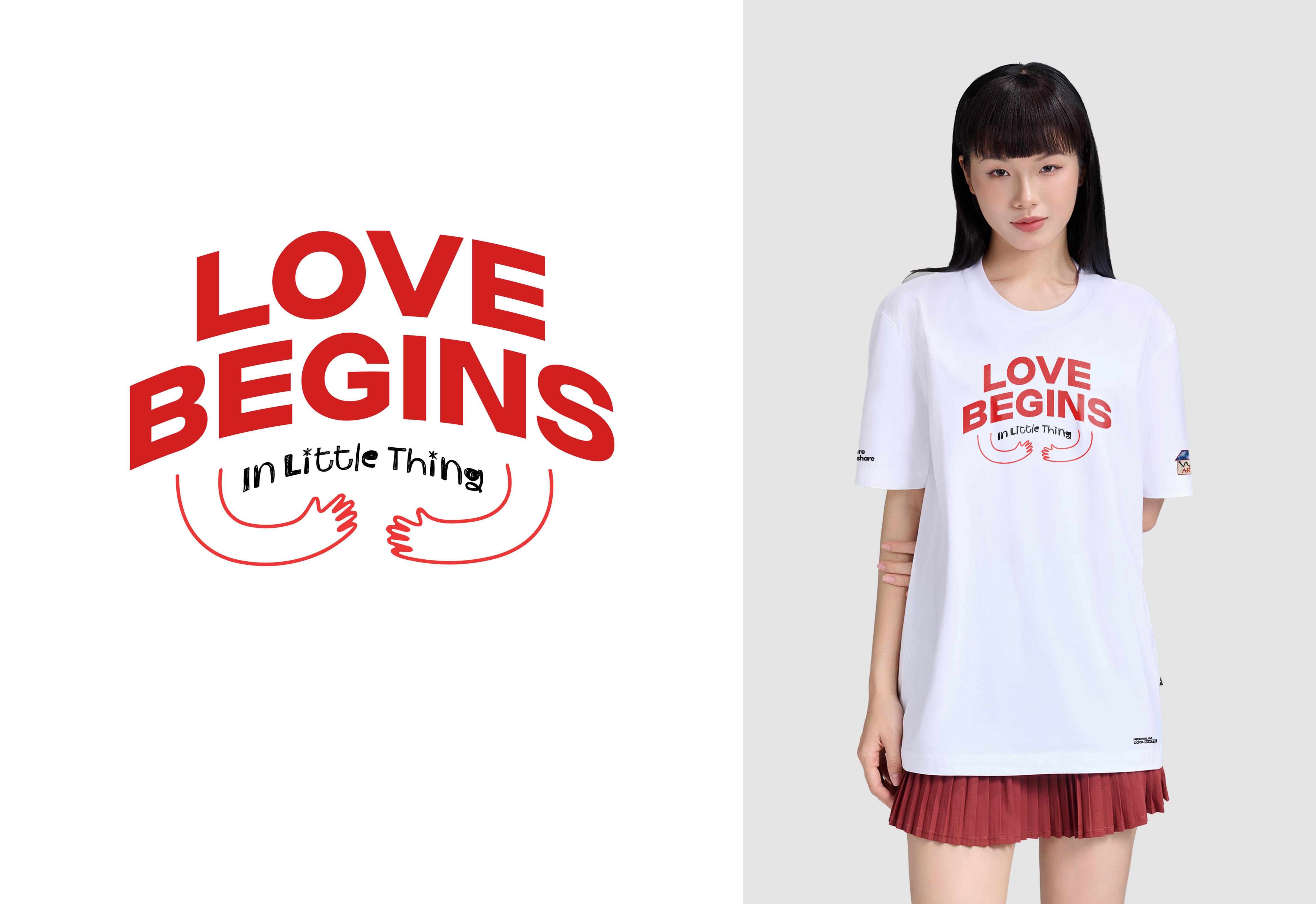 Áo thun Cotton Care & Share VỤN Art Love Begins In Little Things [ 100% doanh thu ủng hộ Vụn Art ]