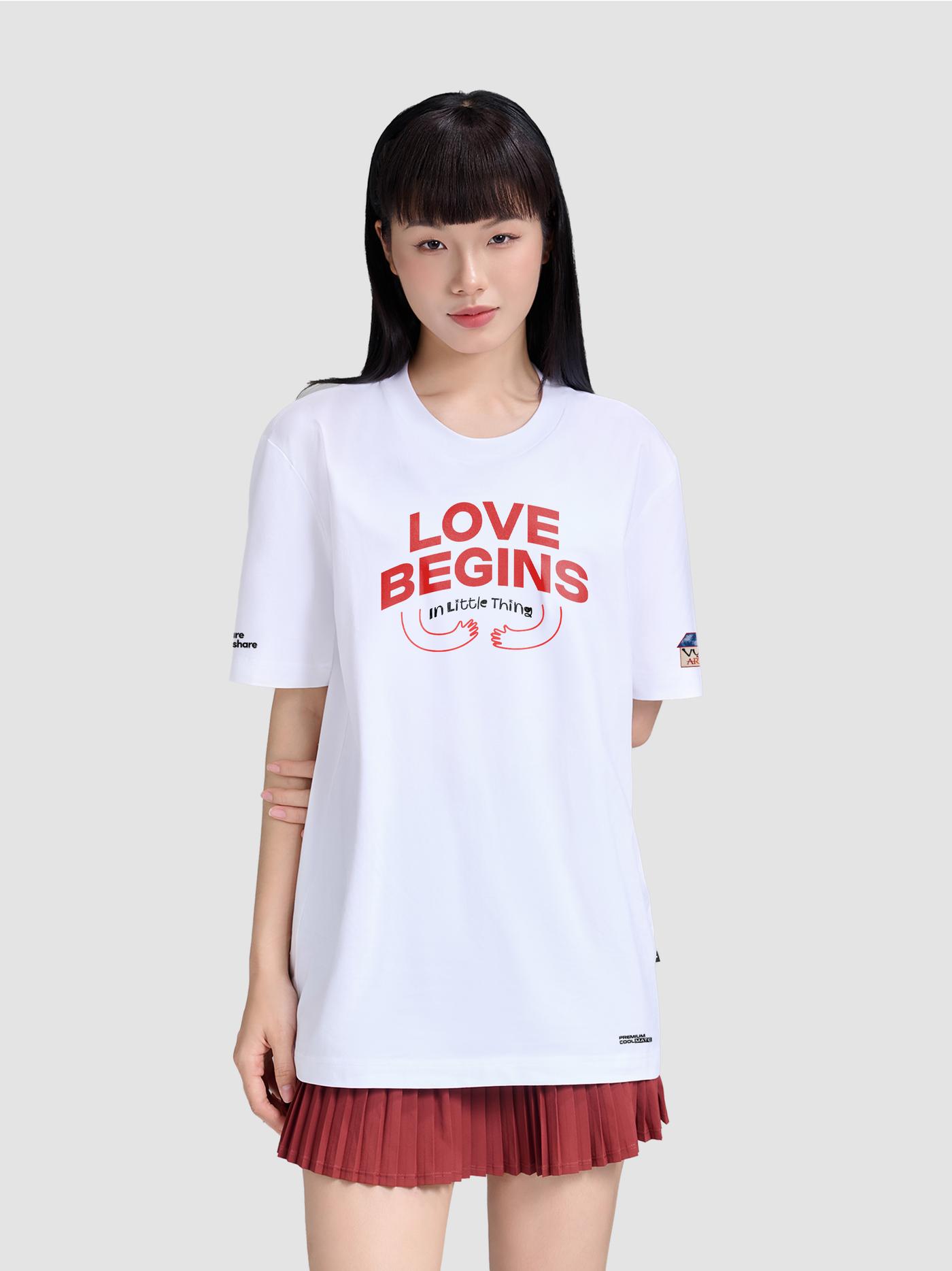 Áo thun Cotton Care & Share VỤN Art Love Begins In Little Things [ 100% doanh thu ủng hộ Vụn Art ] - undefined