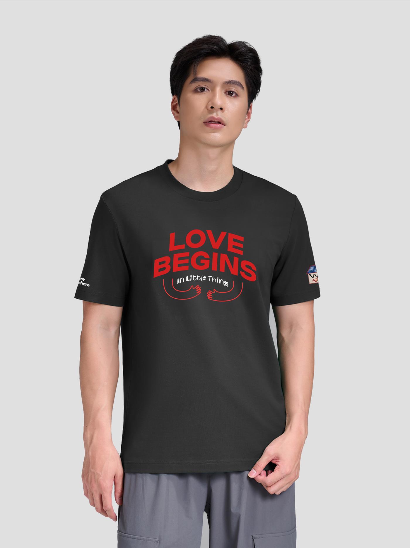 Áo thun Cotton Care & Share VỤN Art Love Begins In Little Things [ 100% doanh thu ủng hộ Vụn Art ] - undefined