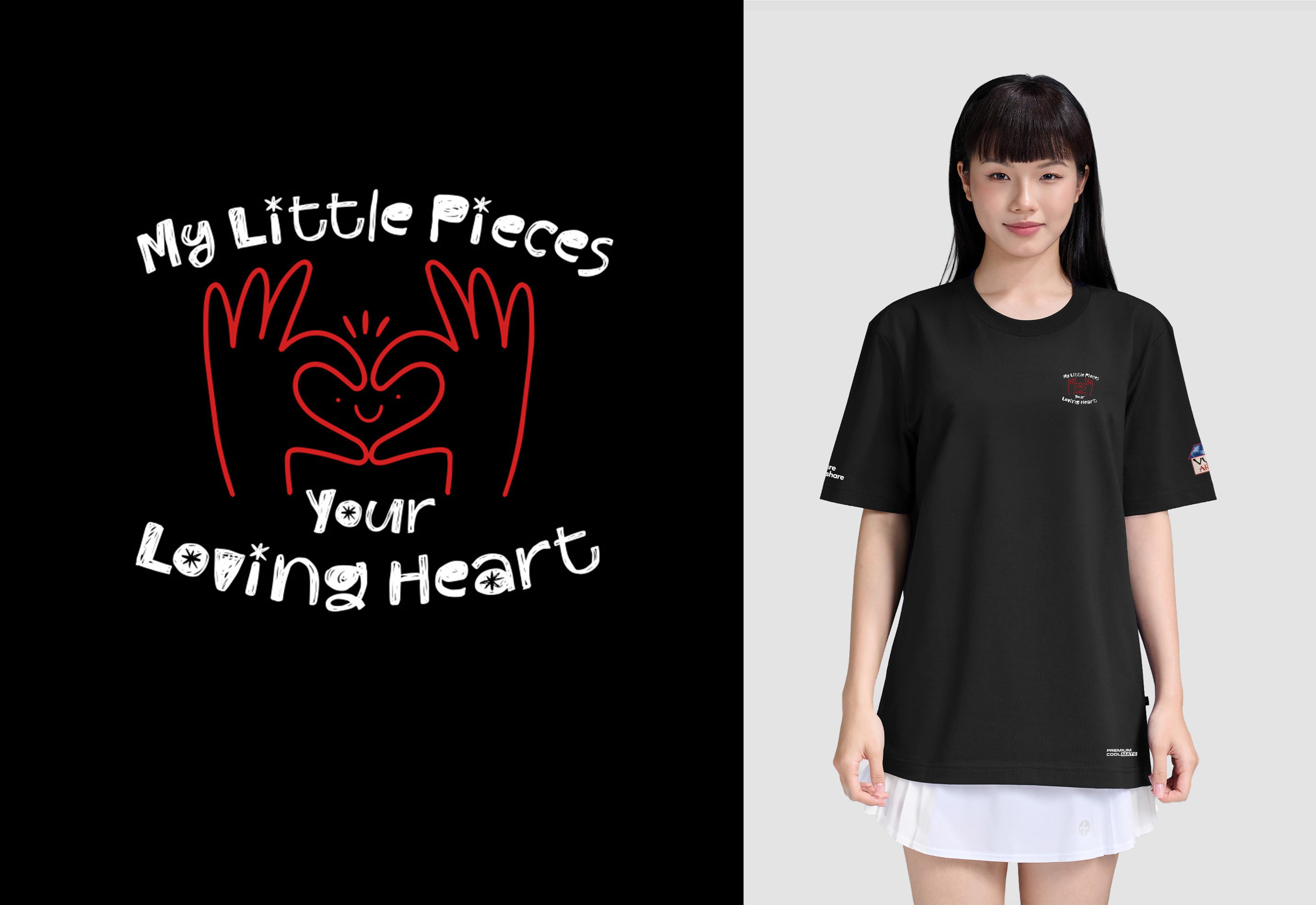 Áo thun Cotton Care & Share VỤN Art My Little Pieces, Your Loving Heart [ 100% doanh thu ủng hộ Vụn Art ]