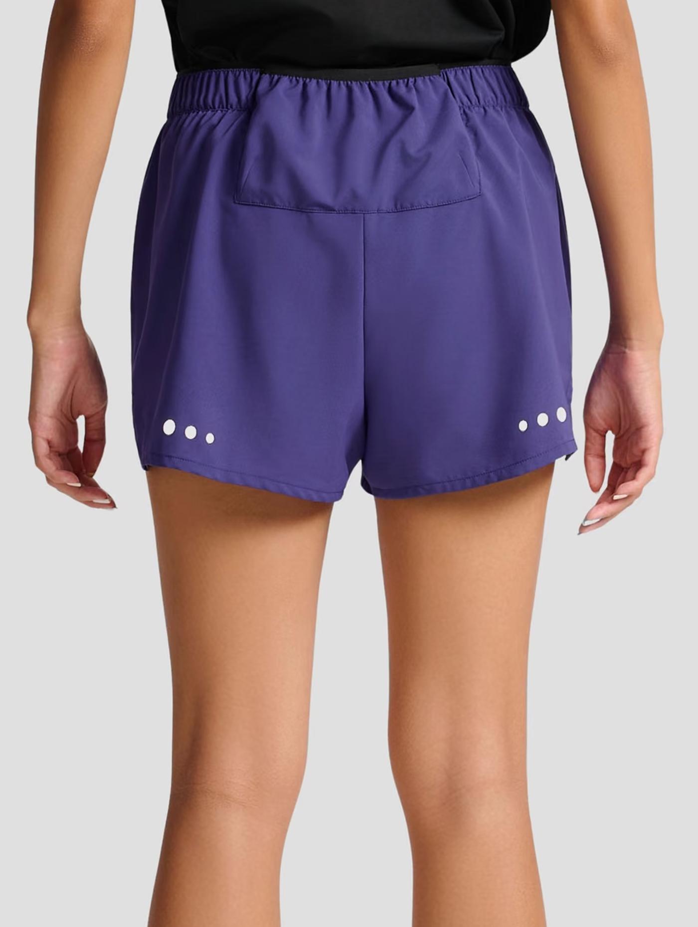 "Run Safe In The Dark" Quần shorts chạy bộ nữ 2 lớp 3IN 360Reflect™ - undefined