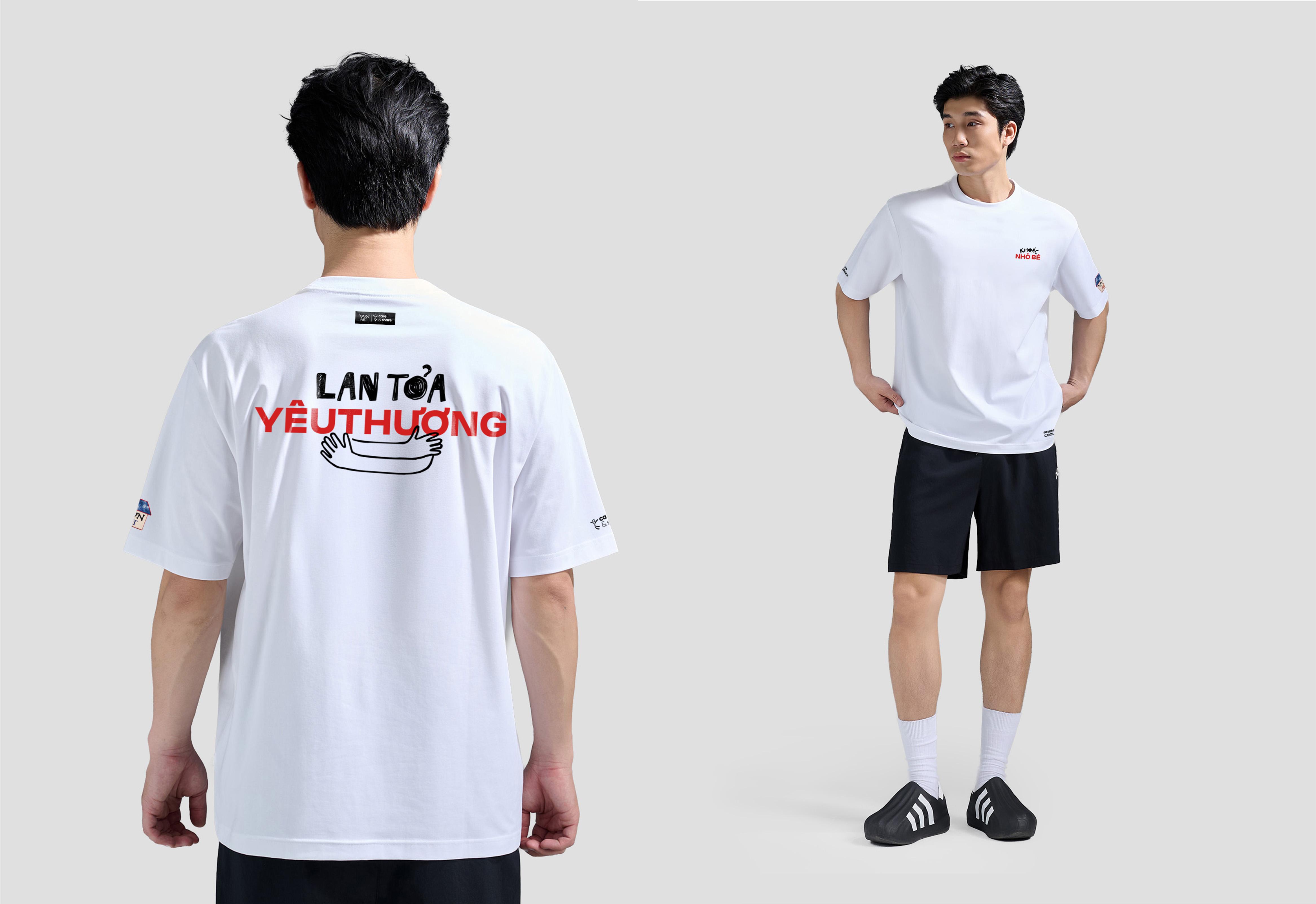 Áo thun Cotton Care & Share VỤN Art Lan Toả Yêu Thương [ 100% doanh thu ủng hộ Vụn Art ]