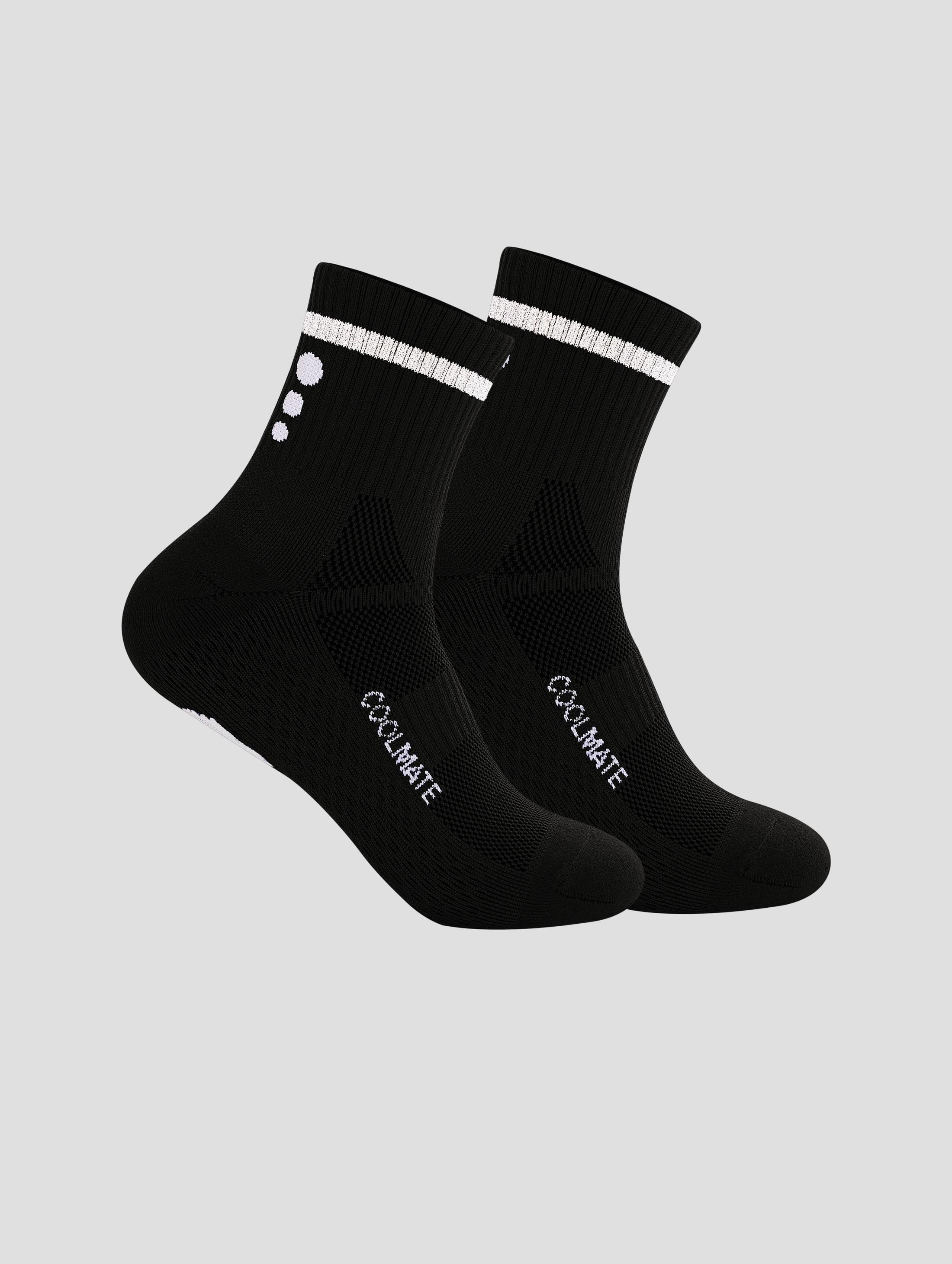 Tất chạy bộ unisex phản quang cổ trung "Run Safe In The Dark" - undefined