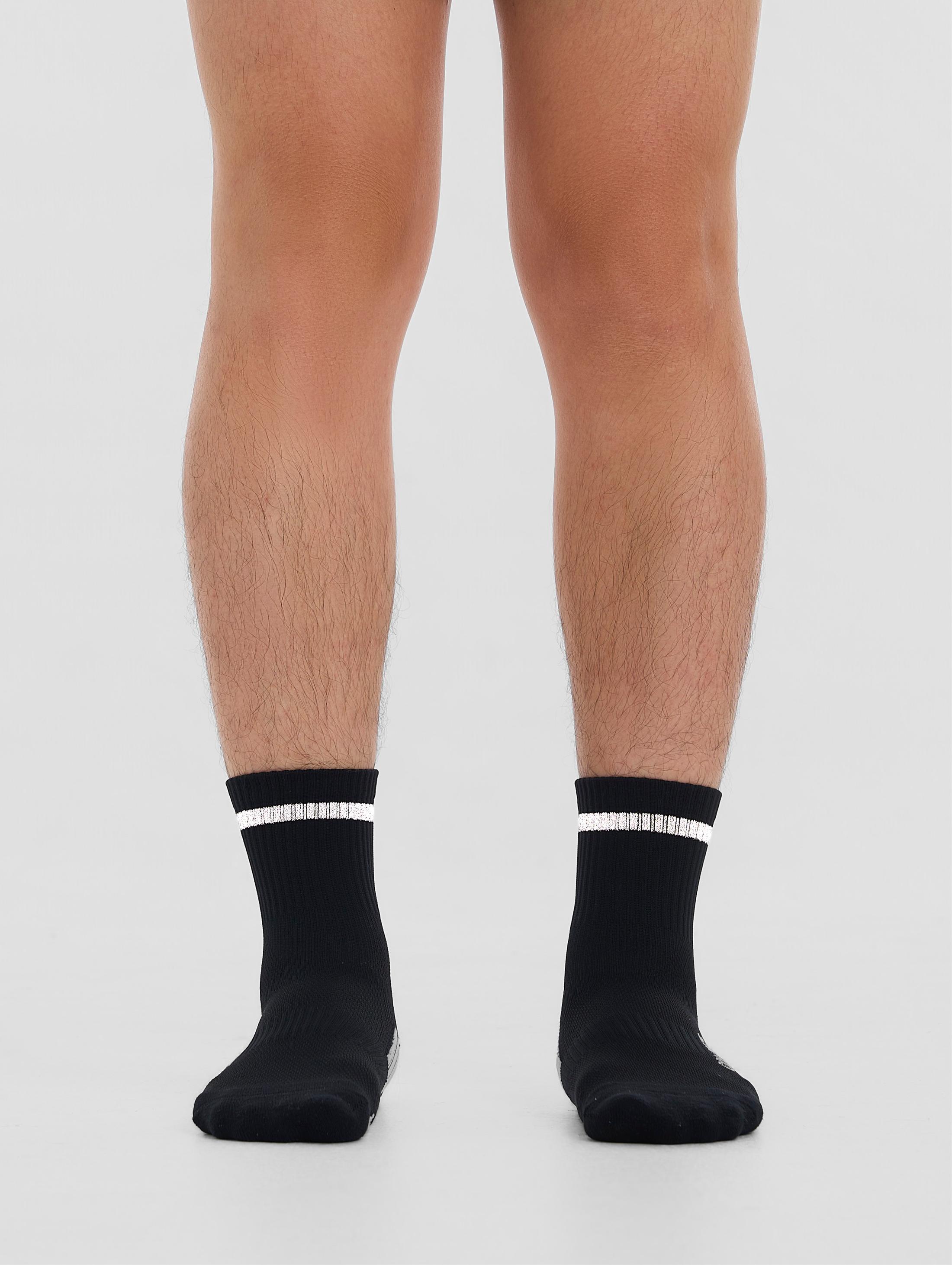 Tất chạy bộ unisex phản quang cổ trung "Run Safe In The Dark" - undefined