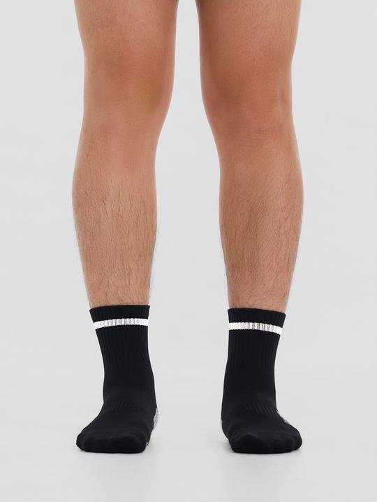 Tất chạy bộ unisex phản quang cổ trung "Run Safe In The Dark" - undefined