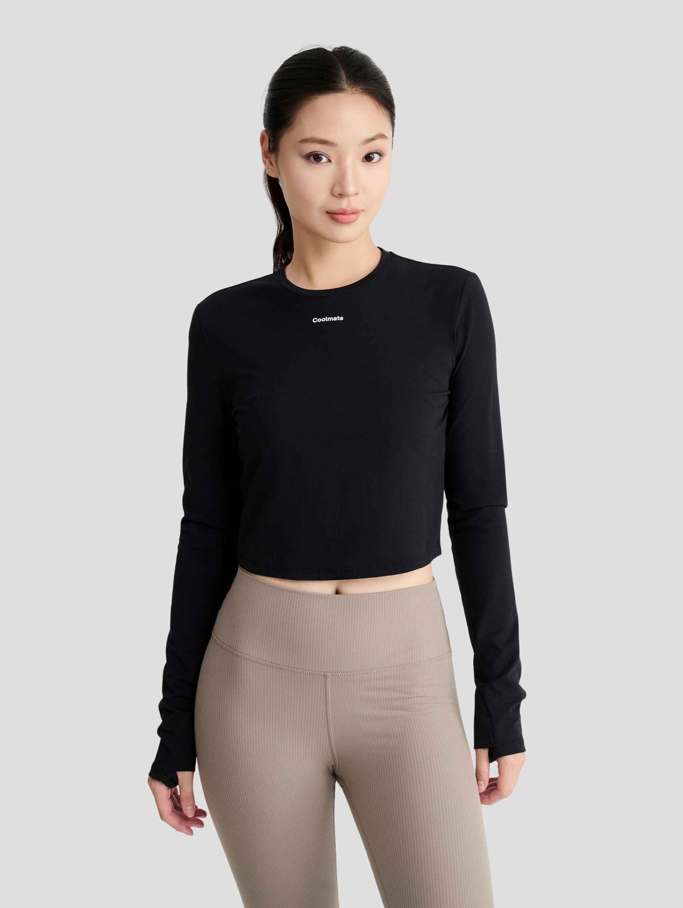 Áo dài tay thể thao nữ Croptop Flex - undefined
