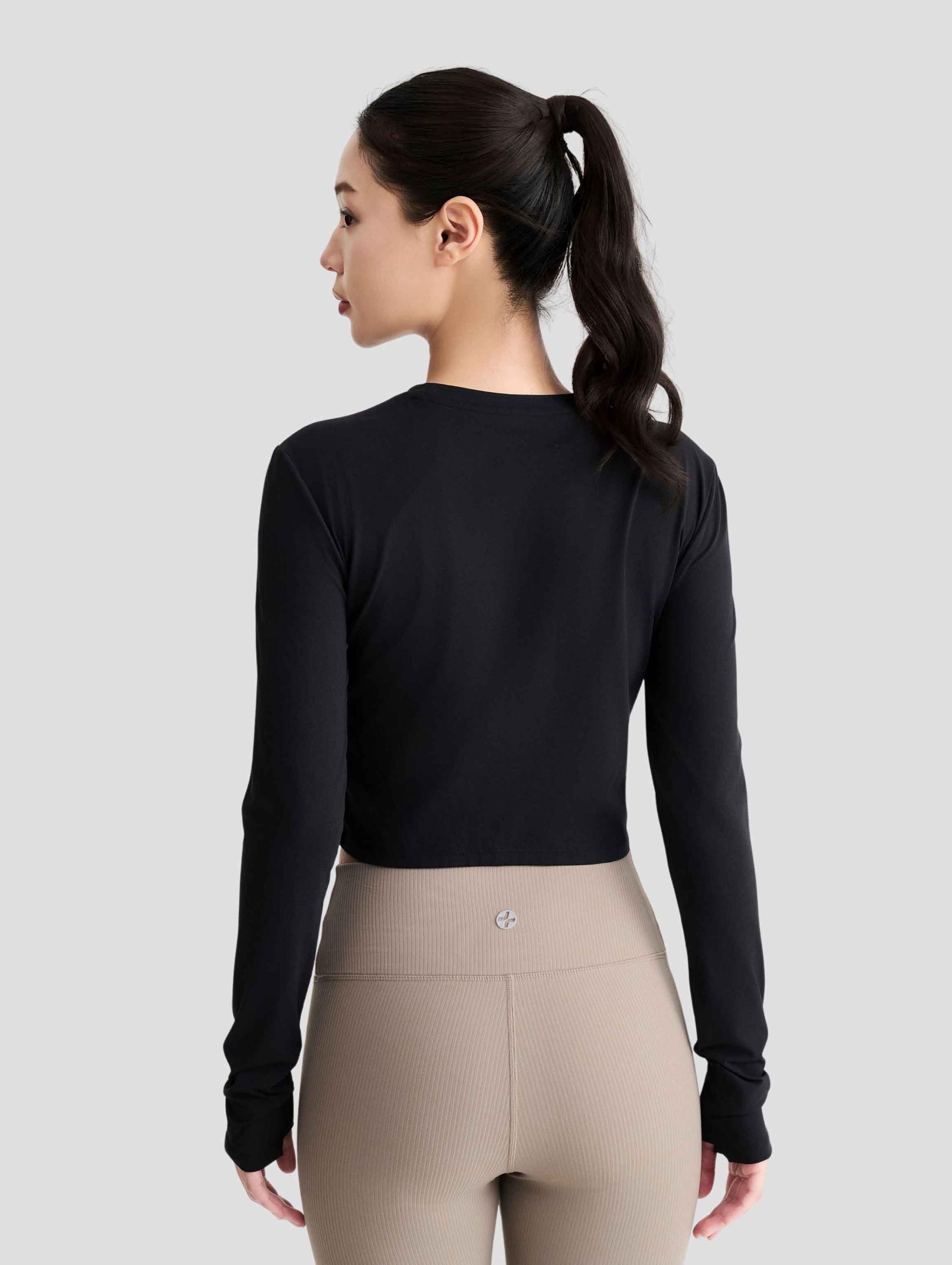 Áo dài tay thể thao nữ Croptop Flex - undefined
