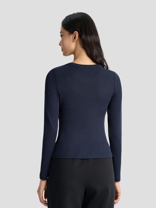 Áo dài tay thể thao nữ Comfort ribbed - undefined