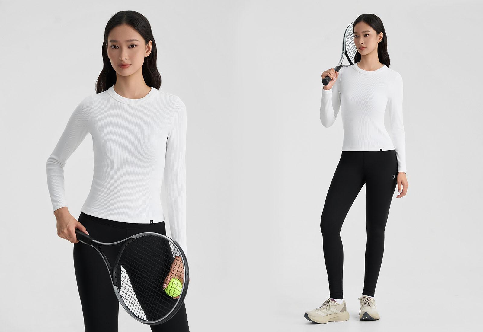 Áo dài tay thể thao nữ Comfort ribbed