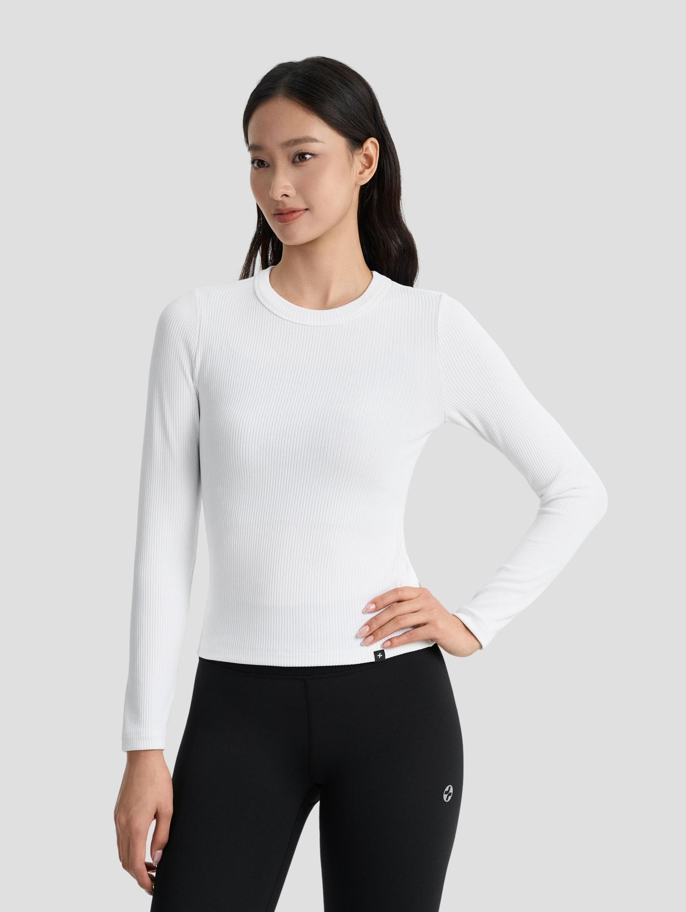 Áo dài tay thể thao nữ Comfort ribbed - undefined
