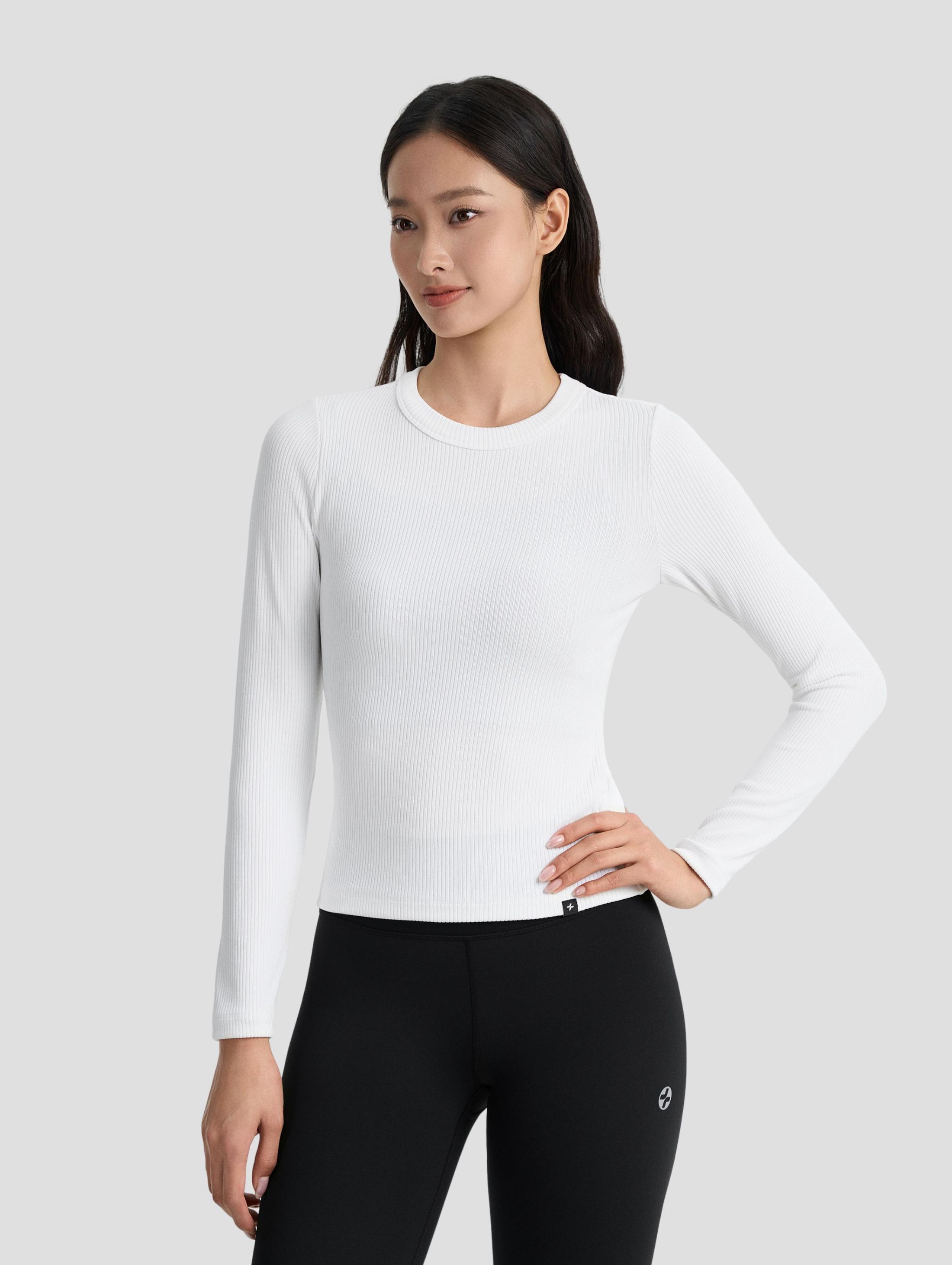 Áo dài tay thể thao nữ Comfort ribbed - undefined