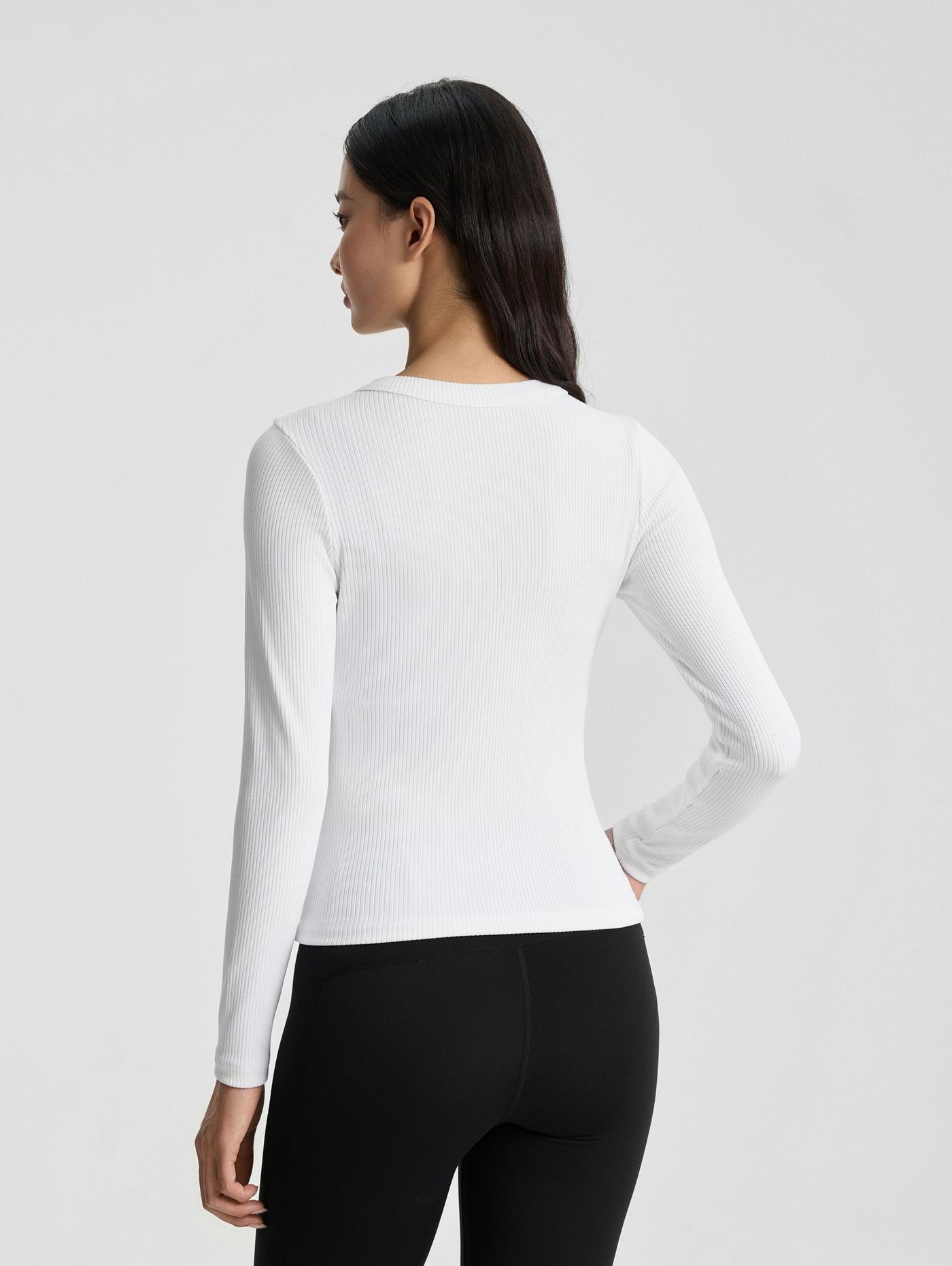 Áo dài tay thể thao nữ Comfort ribbed - undefined