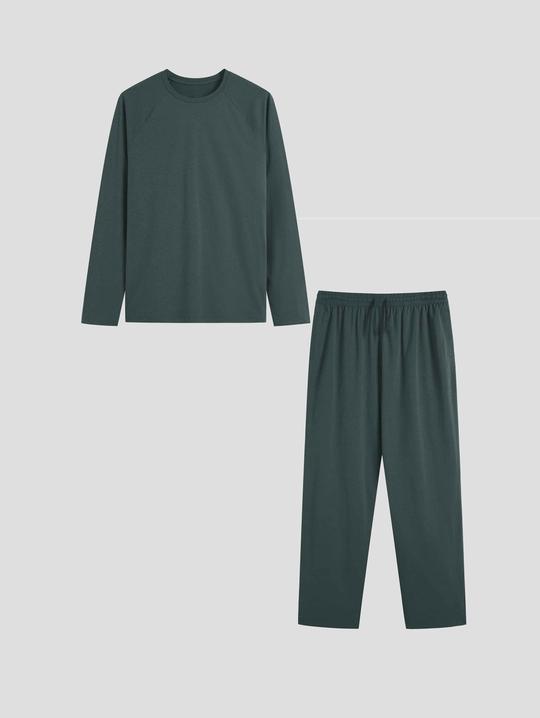 Bộ Mặc Nhà Nam Cotton Feel Dài Tay - undefined