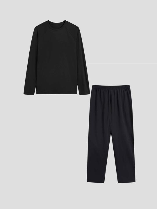 Bộ Mặc Nhà Nam Cotton Feel Dài Tay - undefined