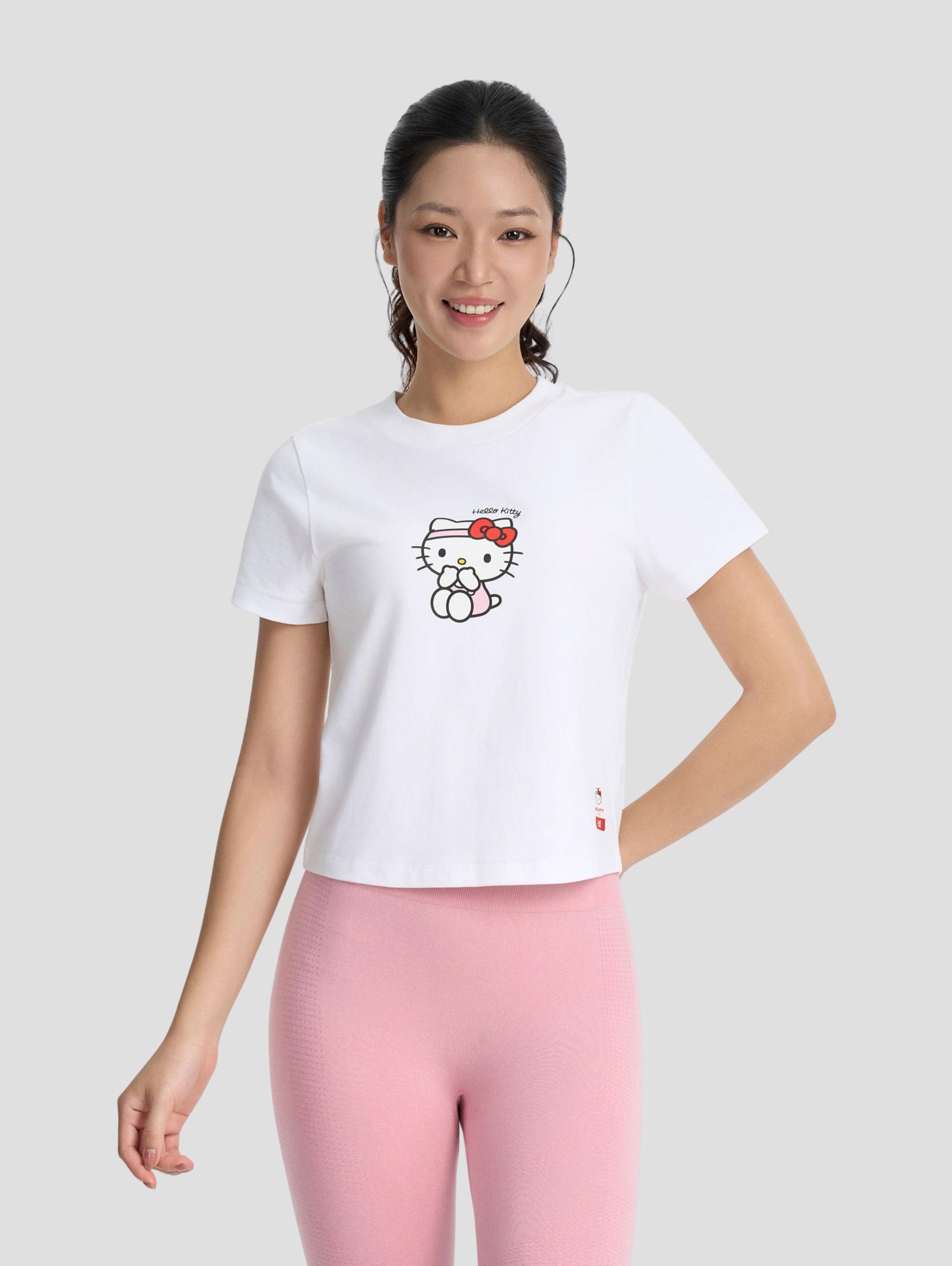 Áo thun cotton Slim Fit Kitty is Shying - undefined