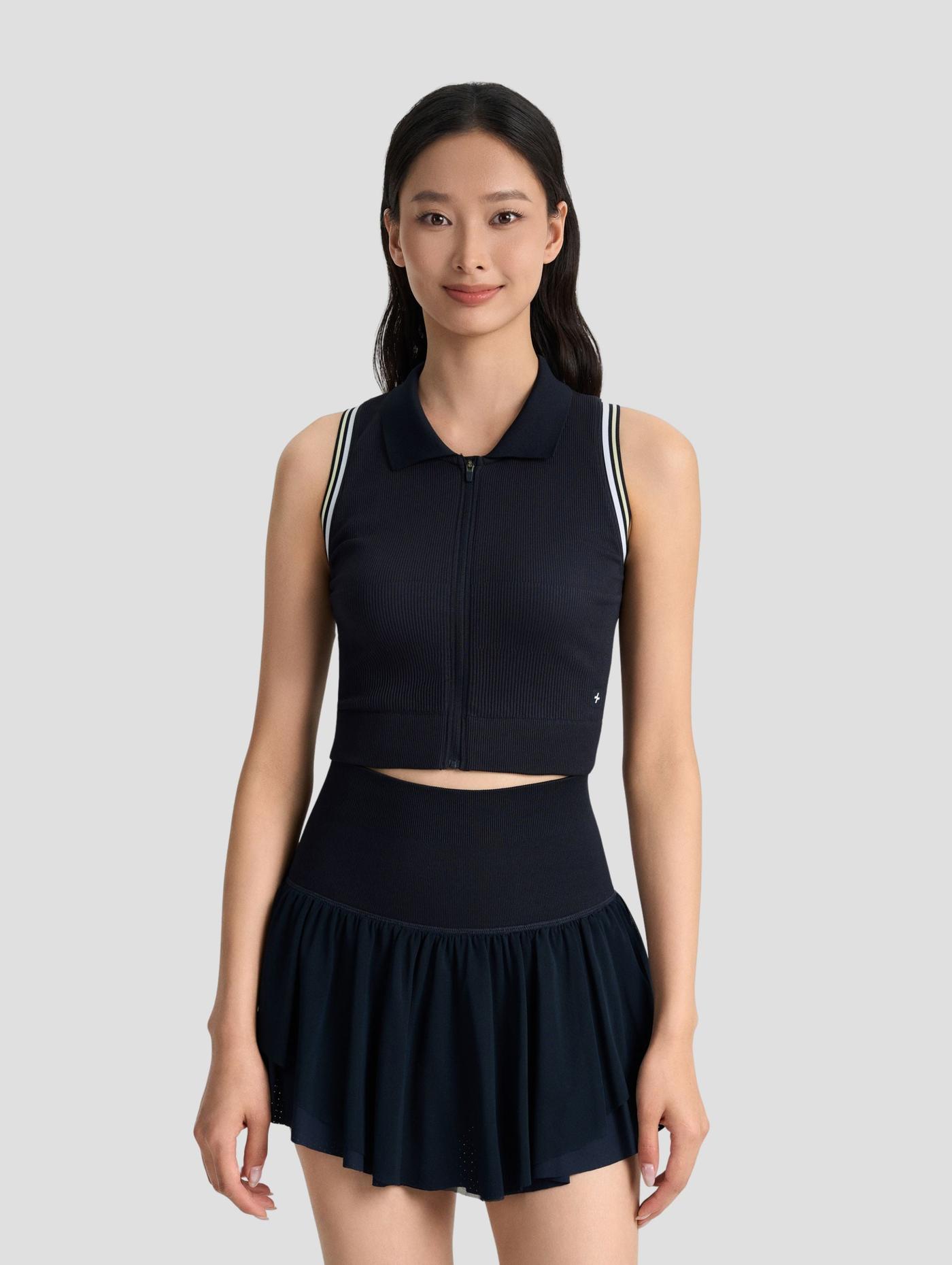 Áo polo thể thao nữ Seamless khoá kéo - undefined