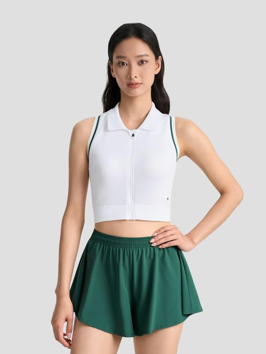 Áo polo thể thao nữ Seamless khoá kéo - undefined