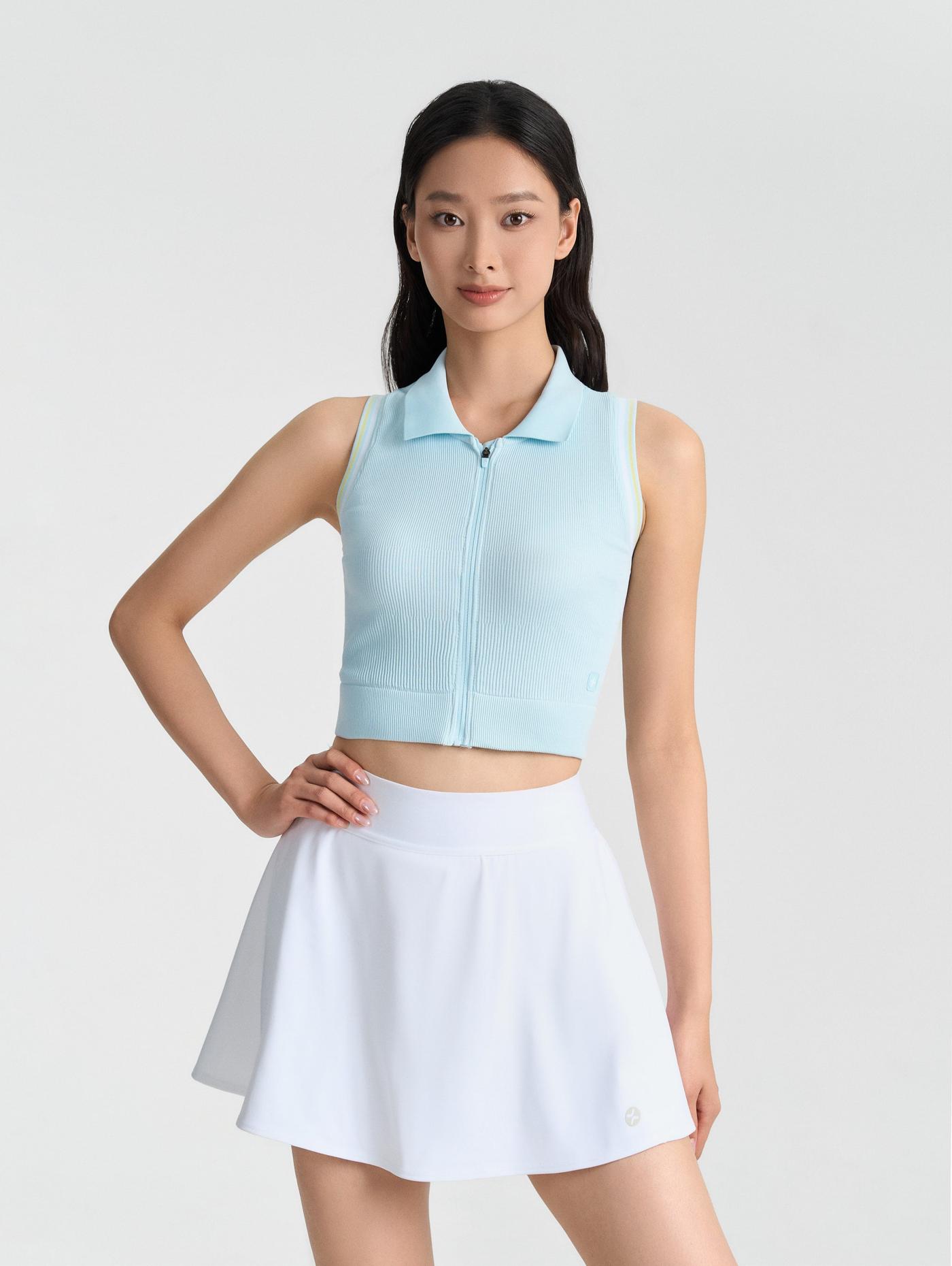 Áo polo thể thao nữ Seamless khoá kéo - undefined