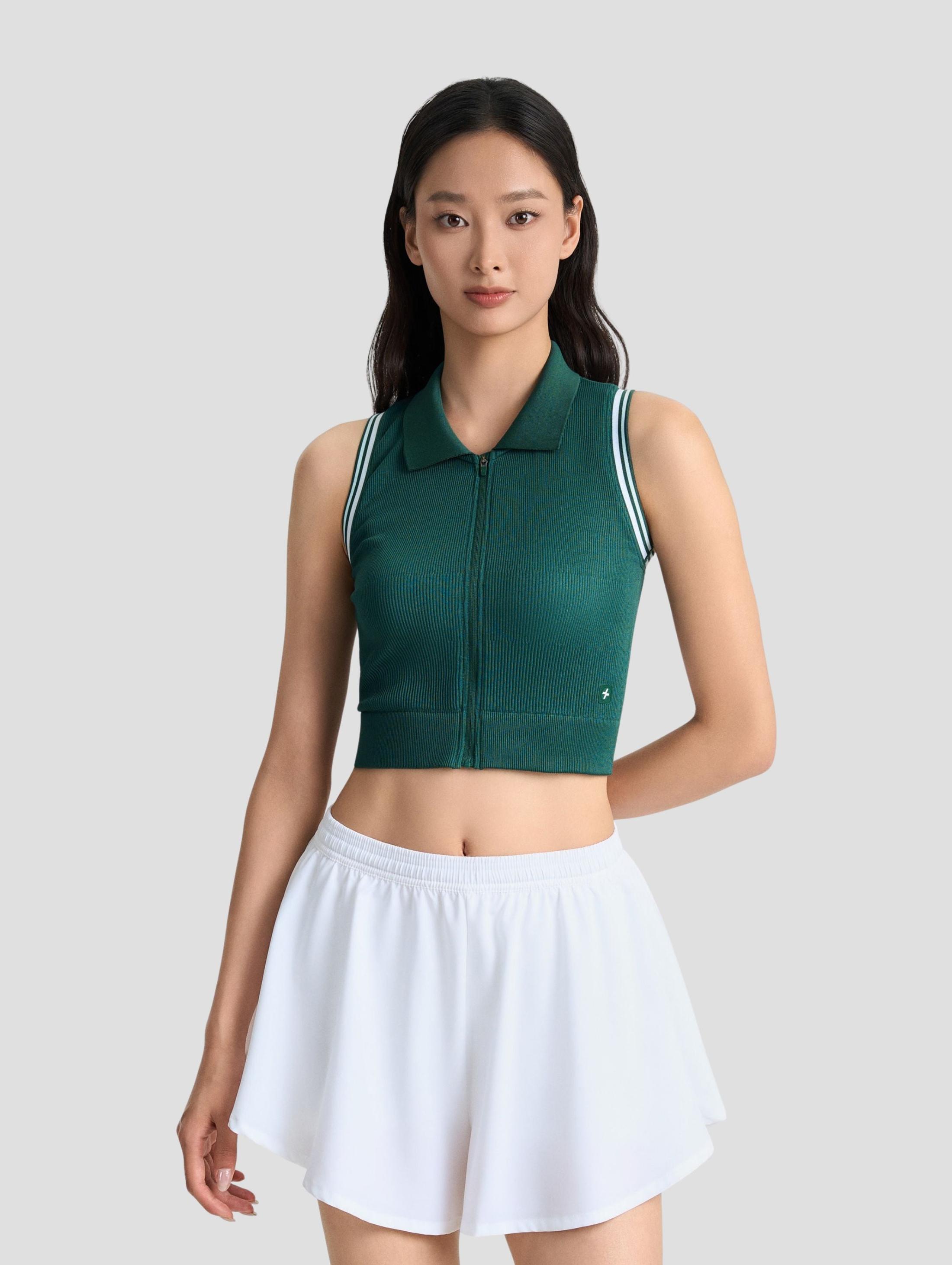 Áo polo thể thao nữ Seamless khoá kéo - undefined