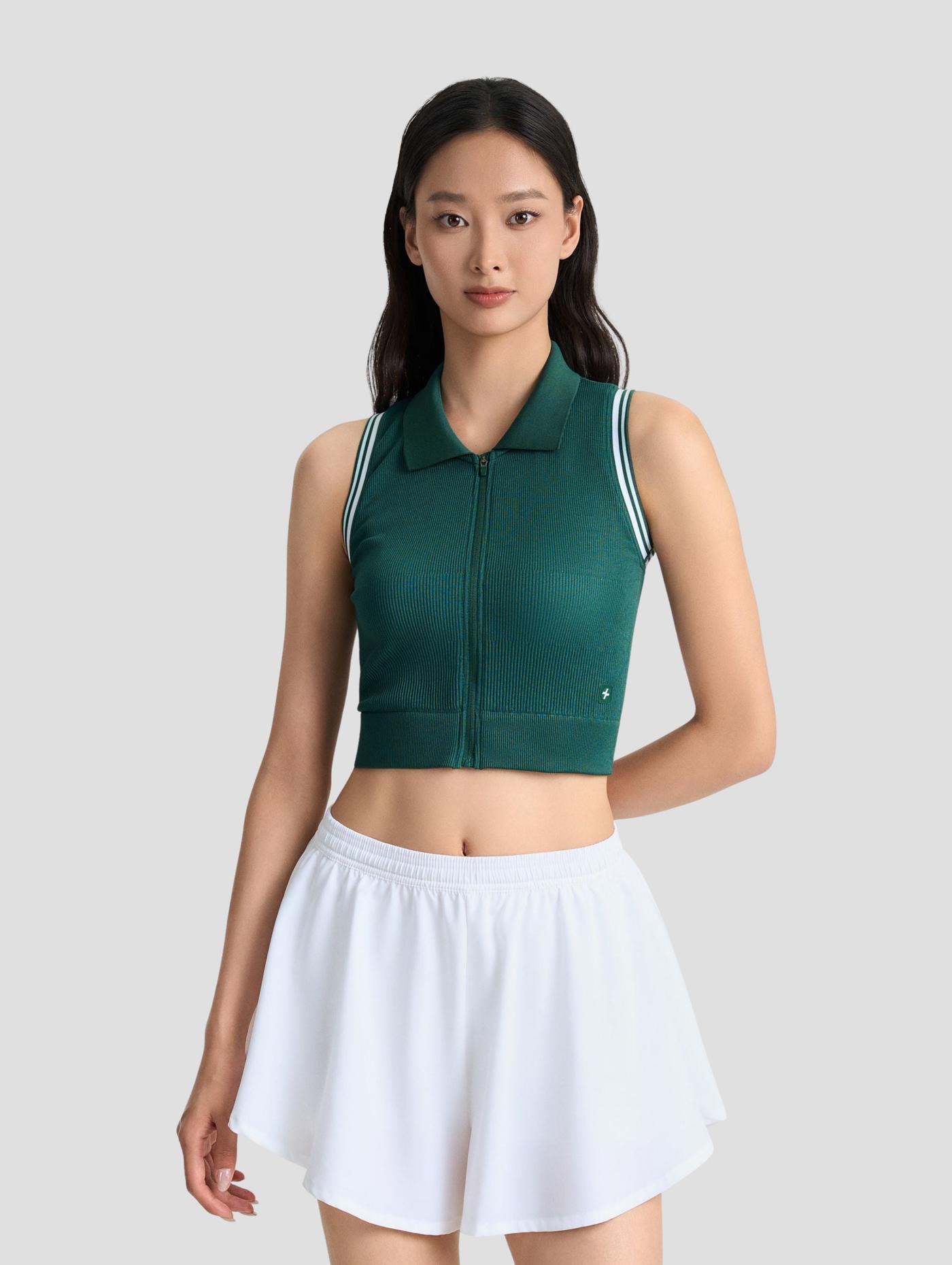 Áo polo thể thao nữ Seamless khoá kéo - undefined