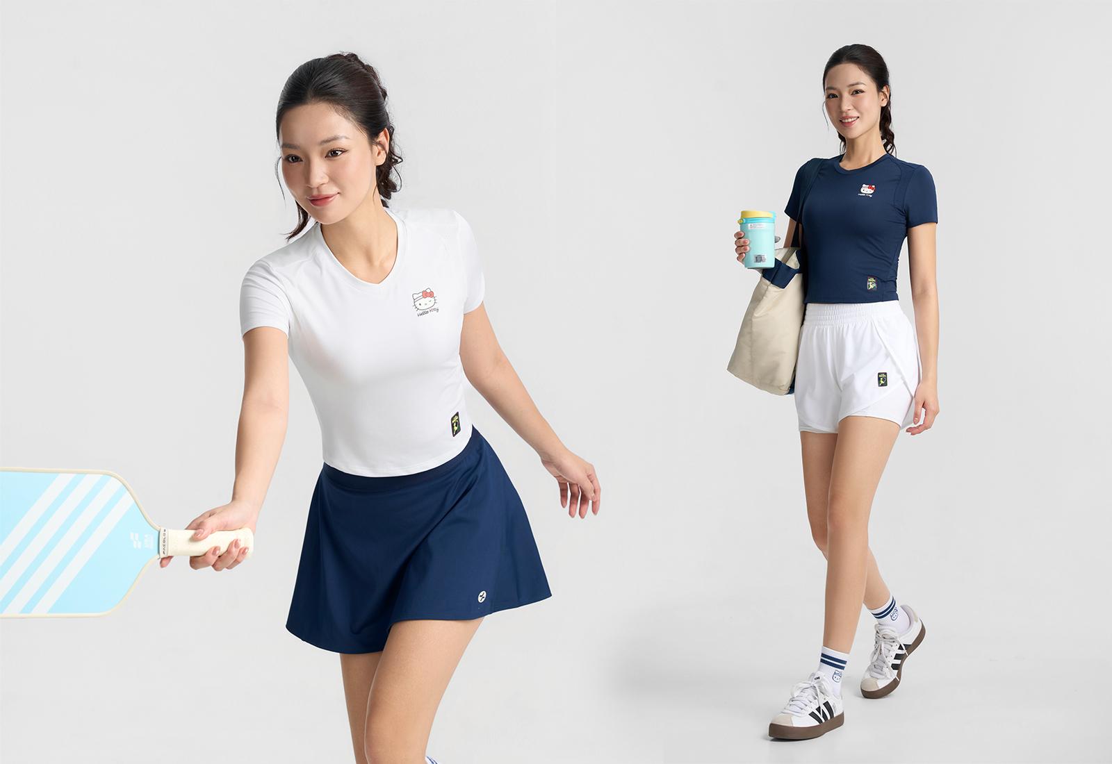 Áo Croptop Pickleball Active with Kitty