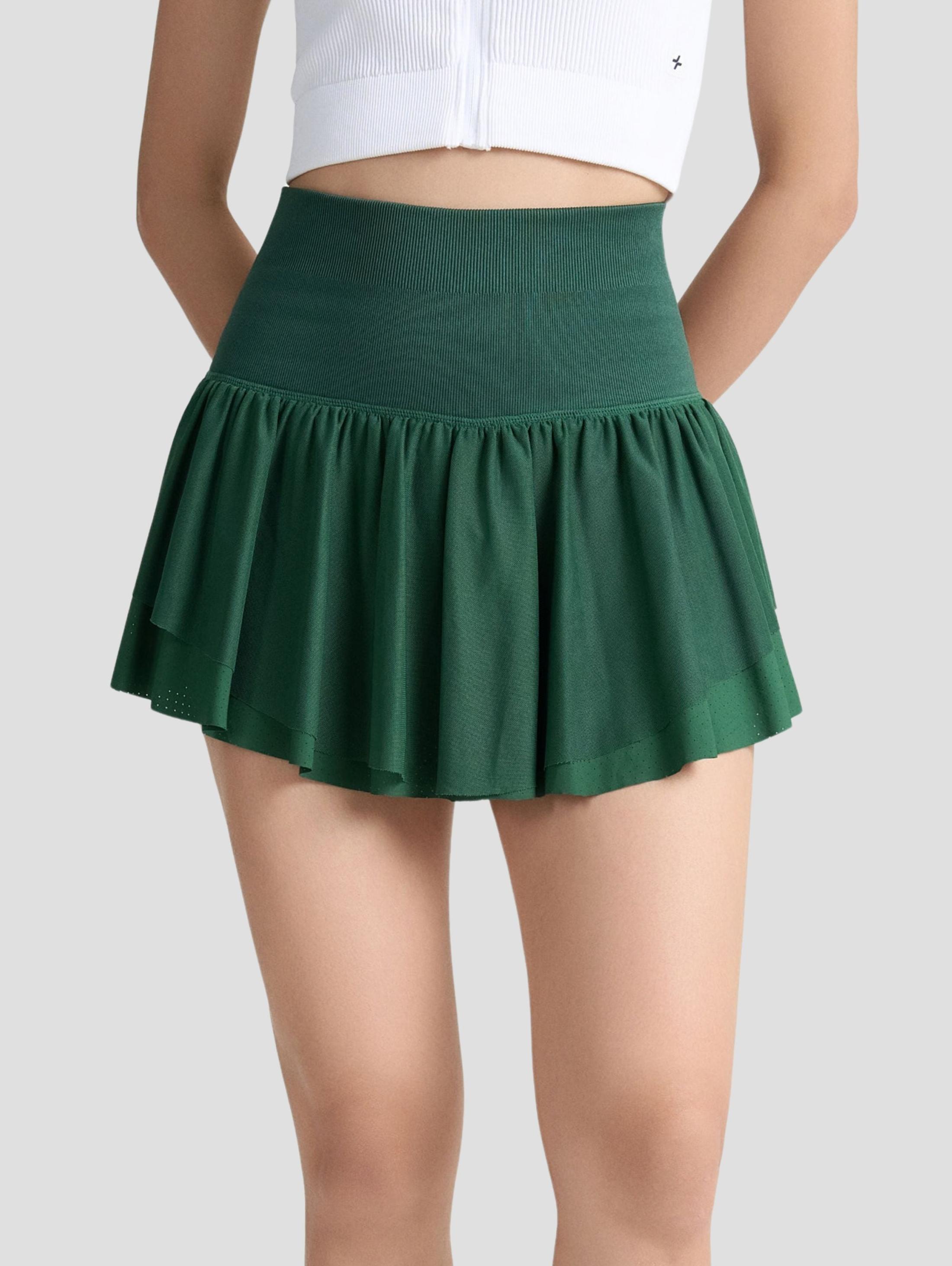 Chân váy thể thao nữ 2 tầng Seamless cạp cao - undefined