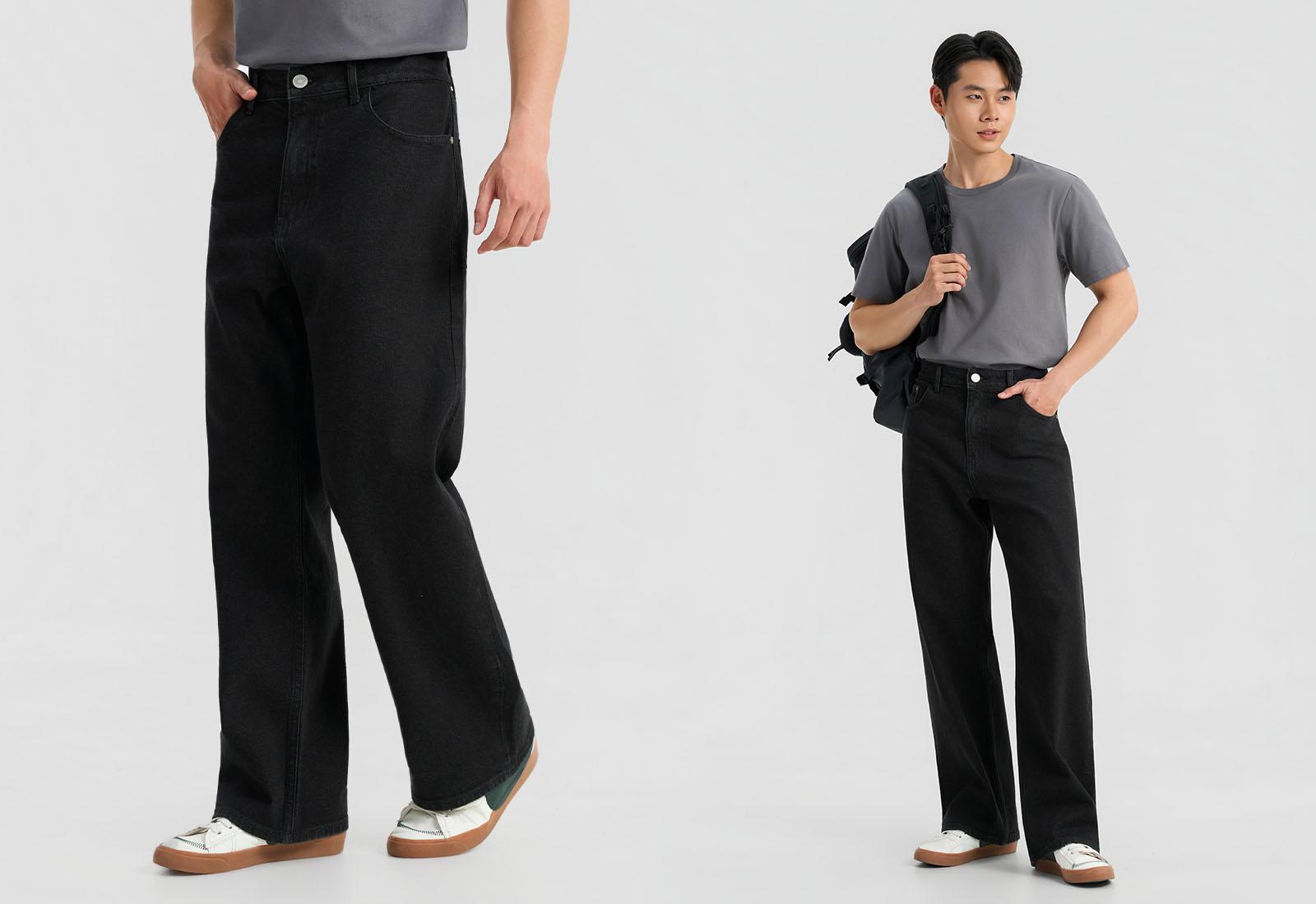 Quần Jeans Nam Relaxed dáng Straight