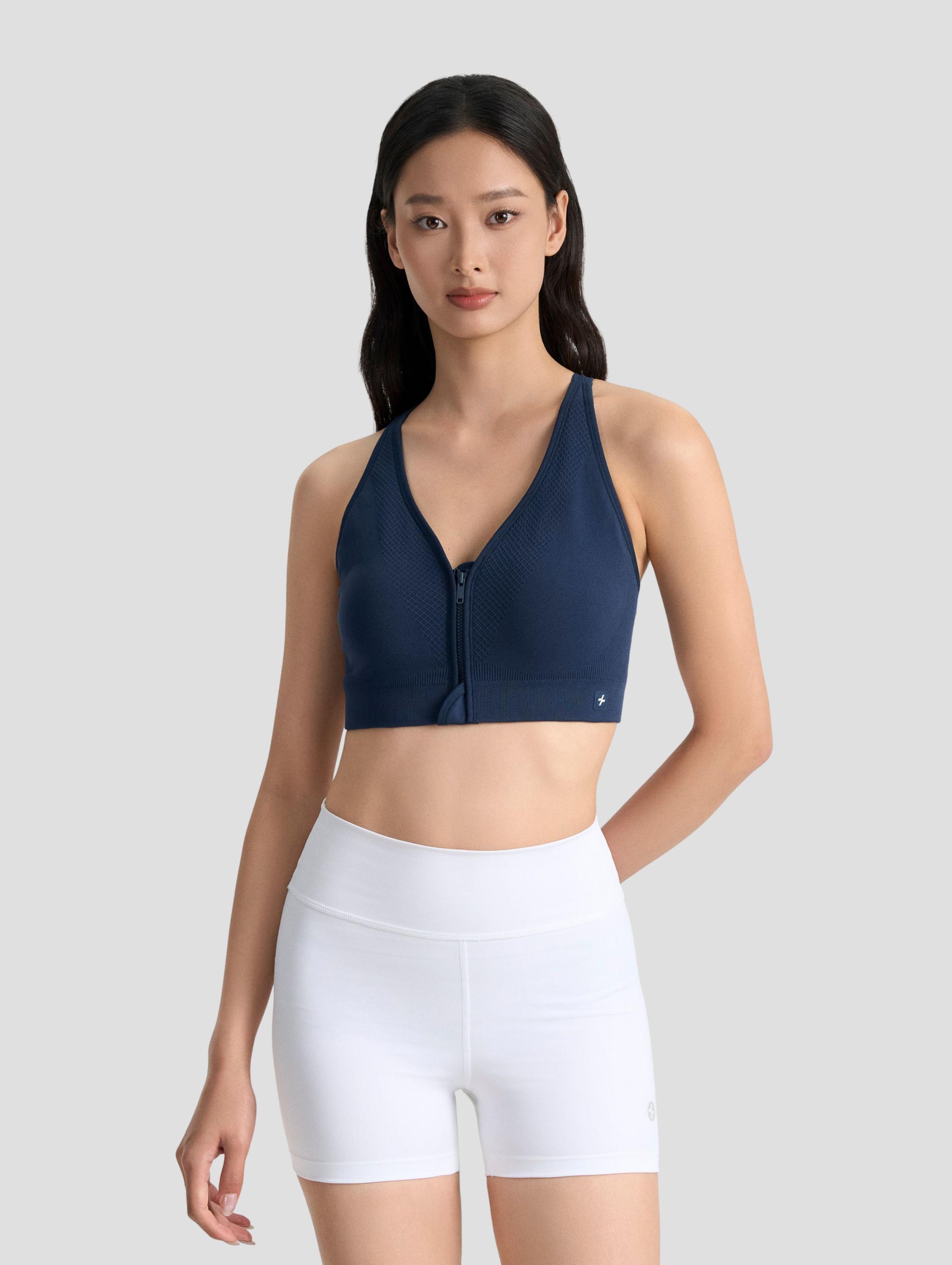 Áo bra thể thao nữ Seamless khoá kéo - undefined
