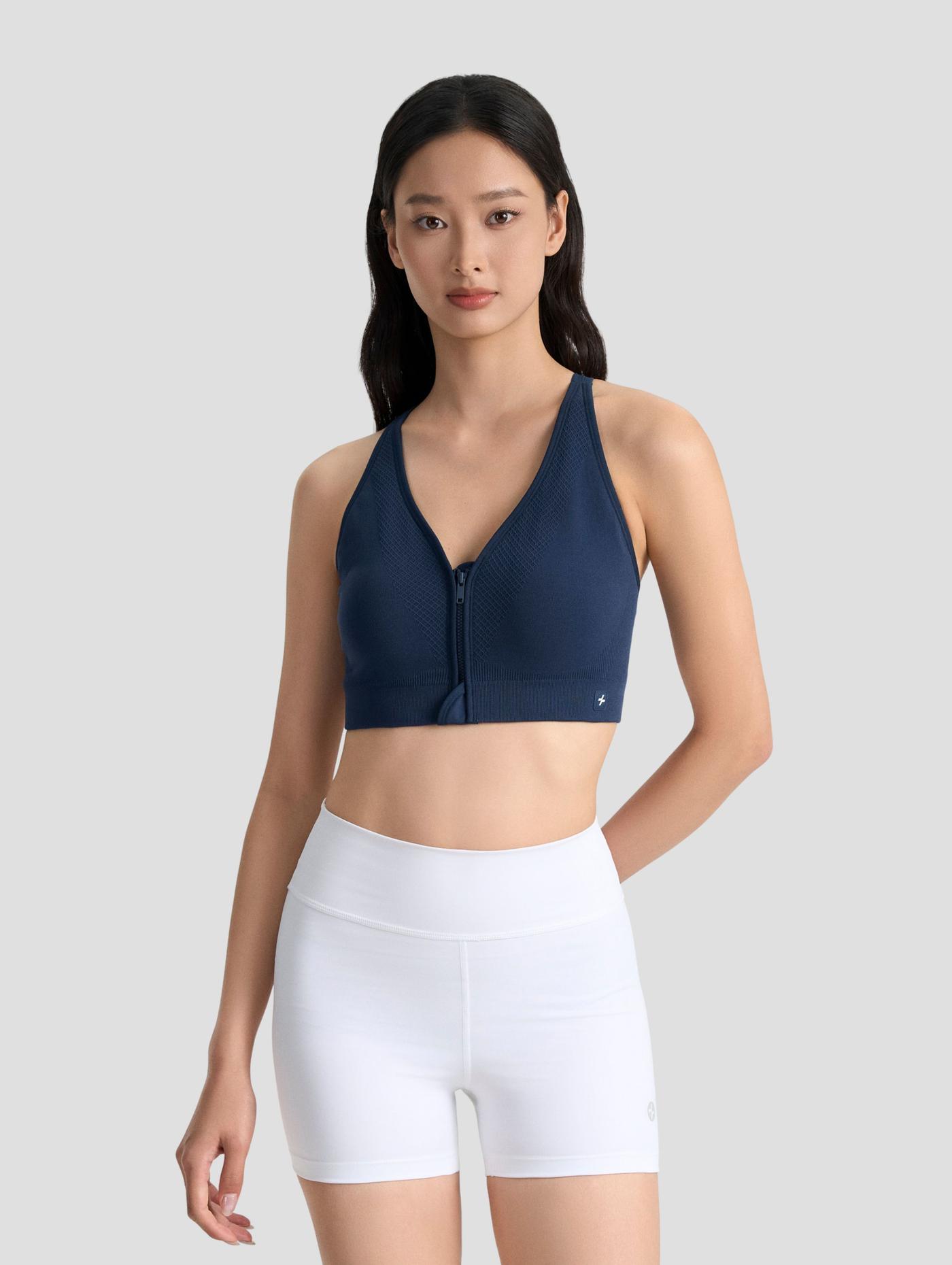 Áo bra thể thao nữ Seamless khoá kéo - undefined
