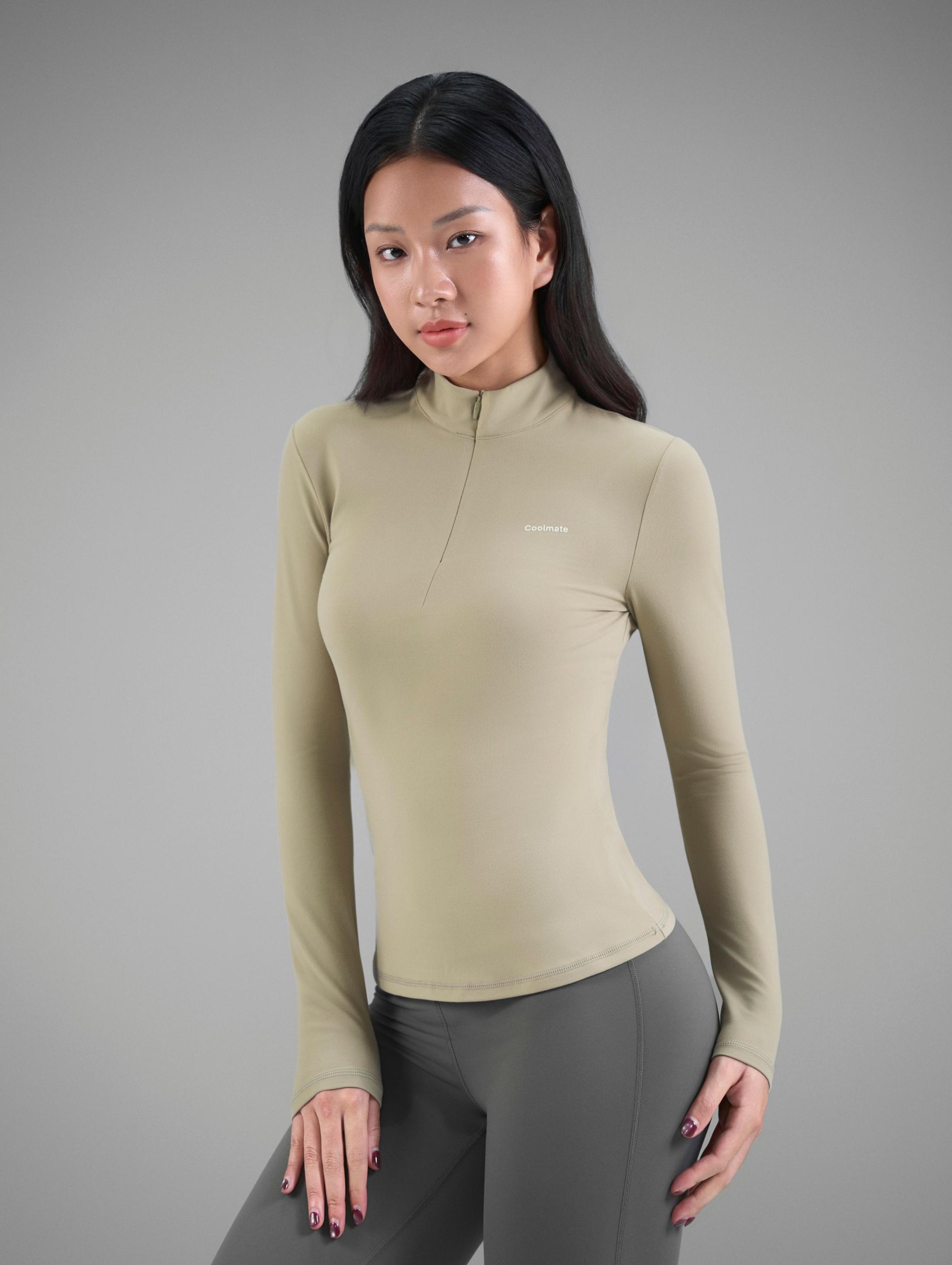Áo dài tay thể thao nữ Exdry Halfzip - undefined