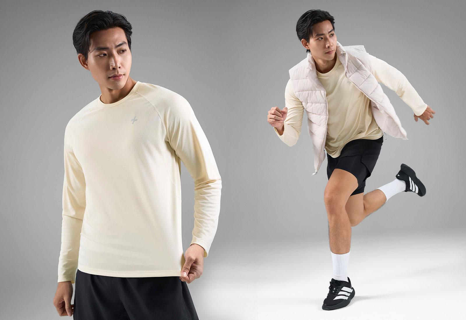 Áo dài tay thể thao nam Regular Fit Flex Move