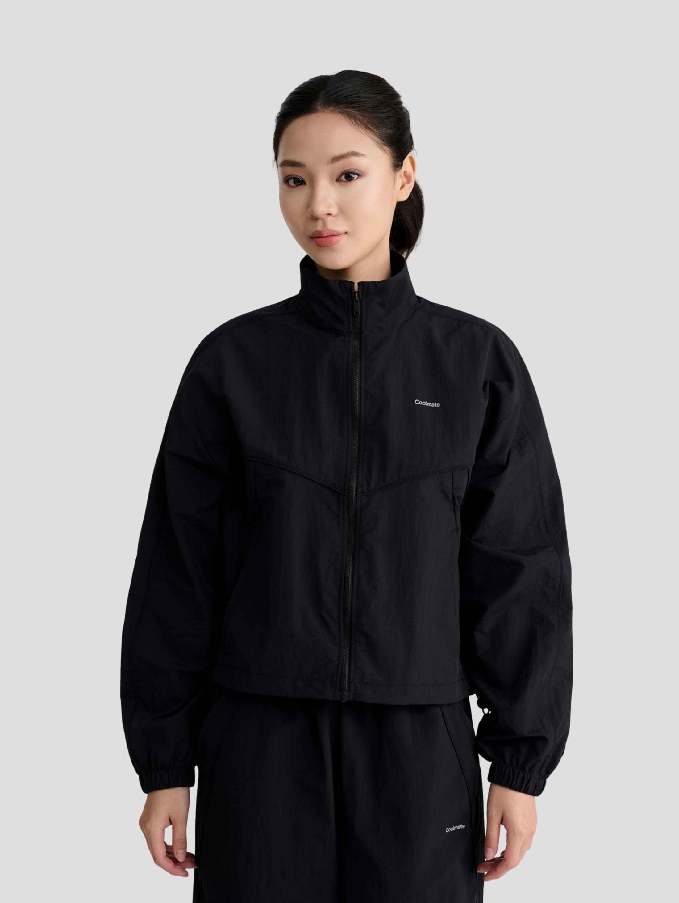 Áo khoác nữ Track Jacket Windbreaker khoá kéo - undefined