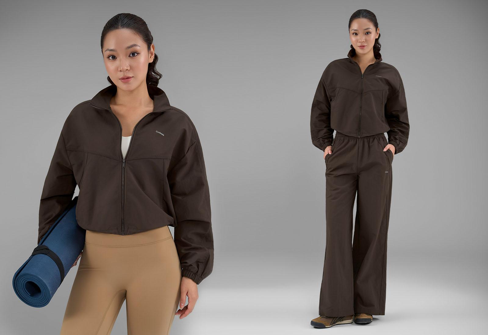 Áo khoác nữ Track Jacket Windbreaker khoá kéo