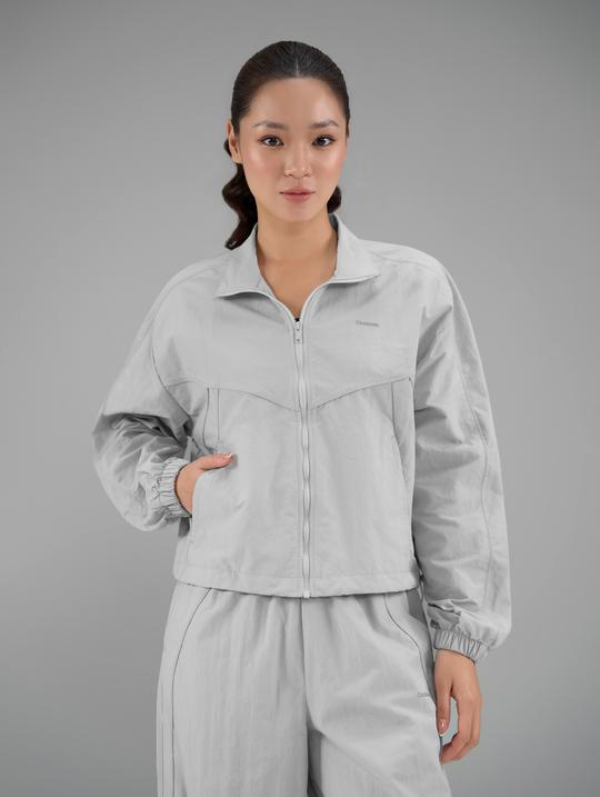 Áo khoác nữ Track Jacket Windbreaker khoá kéo - undefined