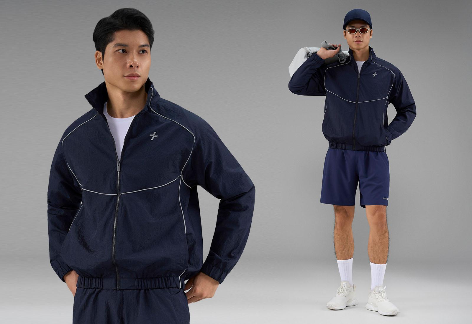 Áo khoác thể thao nam 2 lớp Flexline Motion