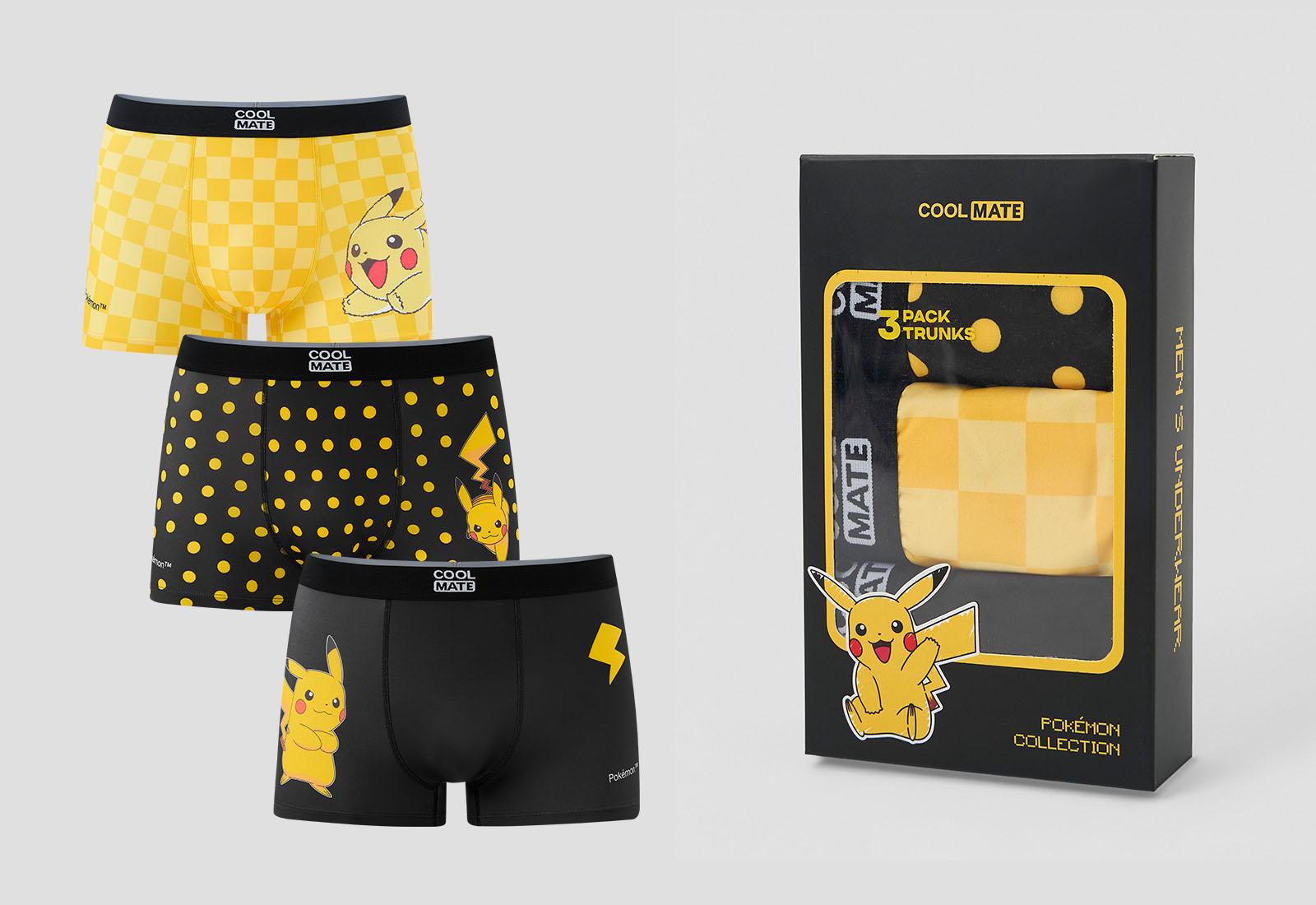 [Coolmate x Pokémon] Quần Lót Nam Trunk Pokemon (Pack 3)