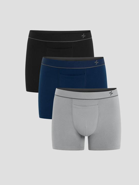 Pack 3 Quần Lót Trunk Cotton Co Giãn Comfort - undefined