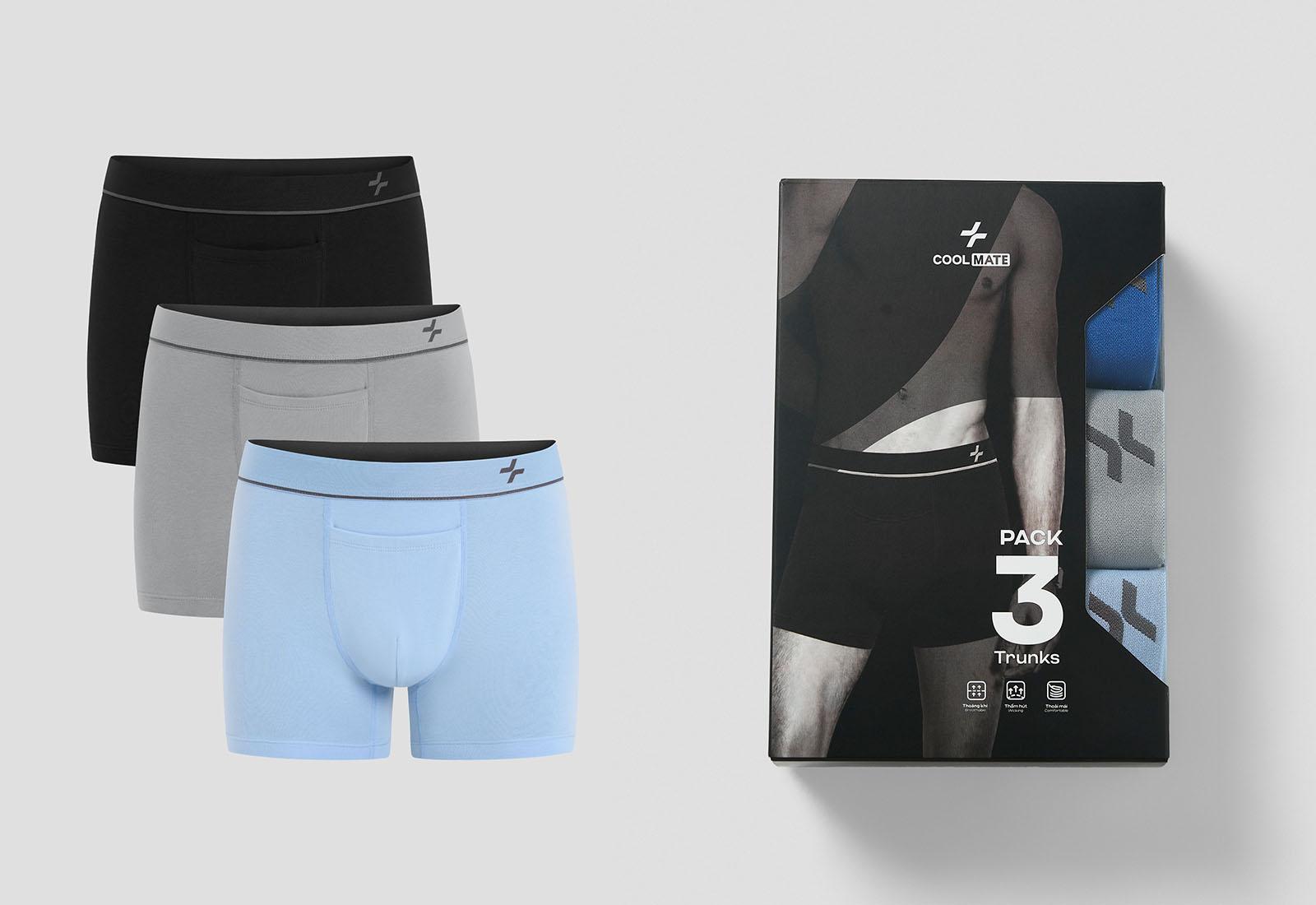 Pack 3 Quần Lót Trunk Cotton Co Giãn Comfort