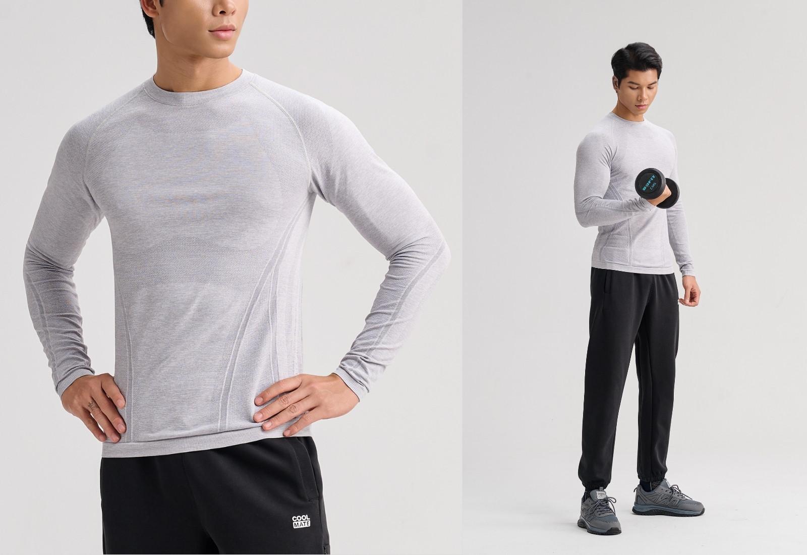 Áo dài tay Training Seamless Body Mapping