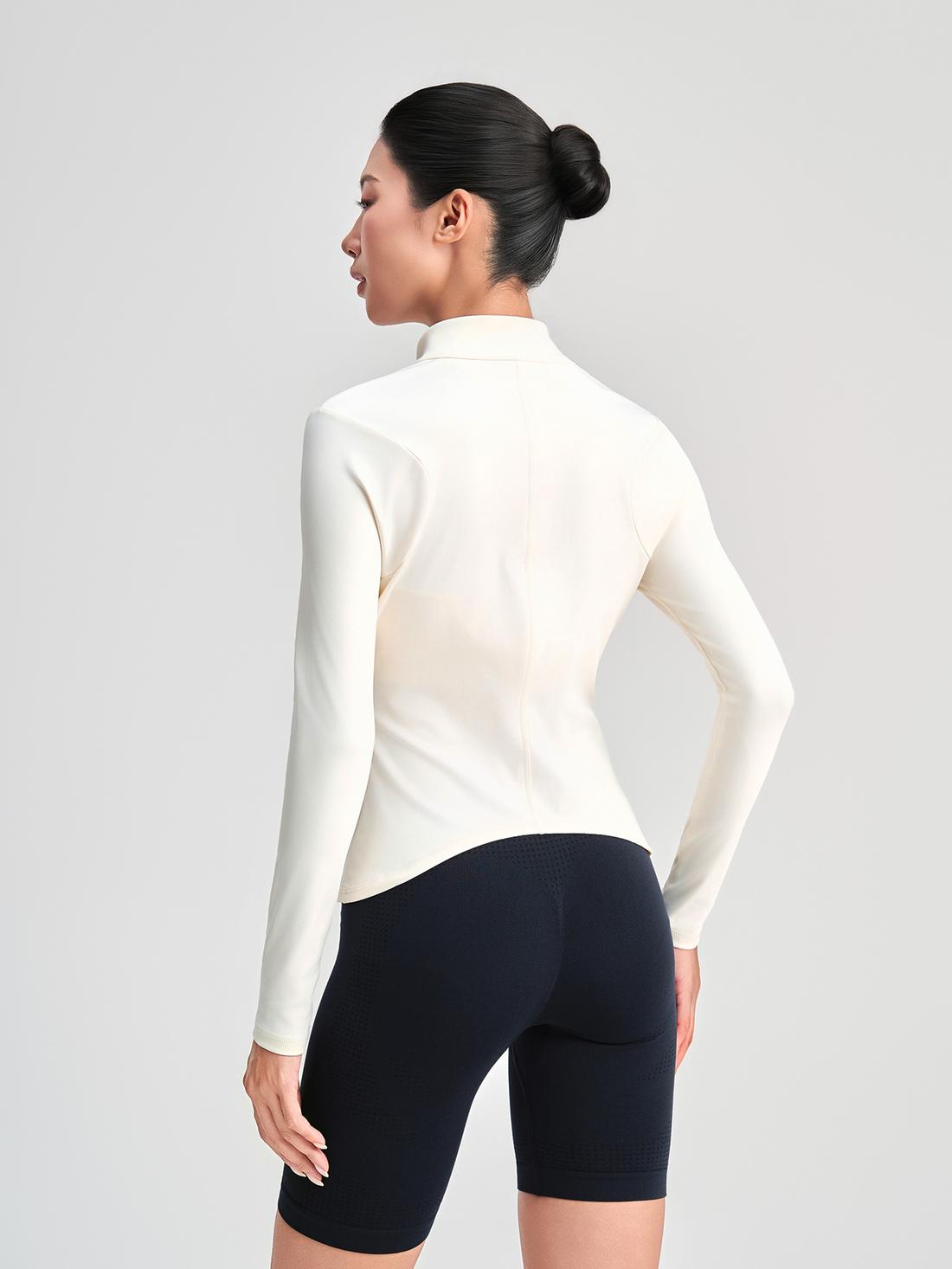 Áo dài tay thể thao nữ khoá zip - undefined