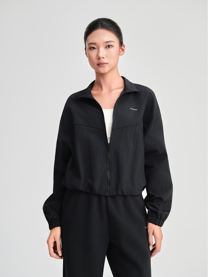 Áo khoác nữ Track Jacket Windbreaker khoá kéo - undefined