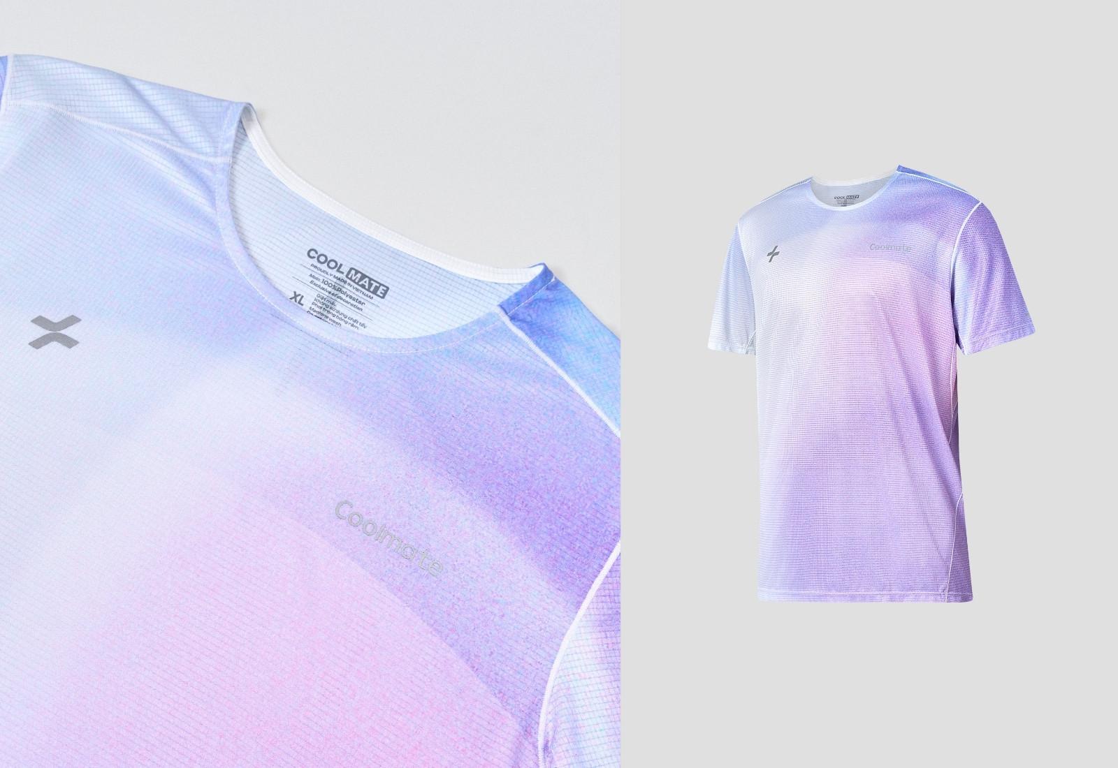 Áo thun chạy bộ nam Luman Gradient