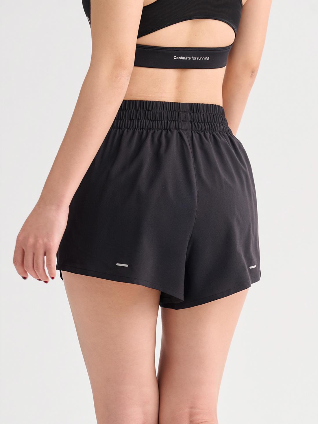 Quần shorts nữ chạy bộ 2 lớp Pace shorts 3.5IN - undefined